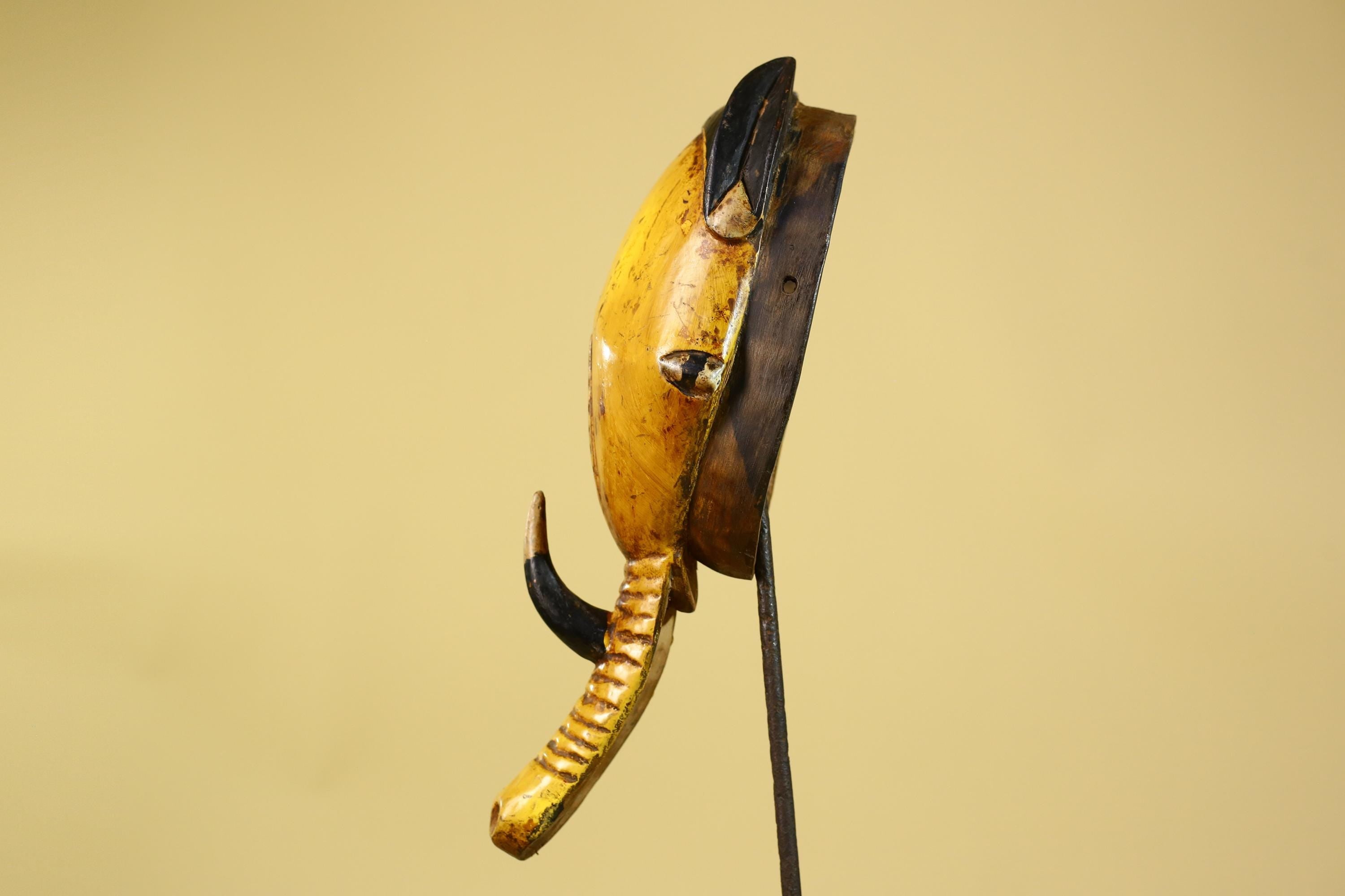 Guro African Mask – Hand Carved Wooden Tribal Art, Vintage African Wall Art-G6166