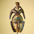 Guro Spirit Mask African Handmade Carved Wood Tribal Art Decor Wall Sculpture-G6068