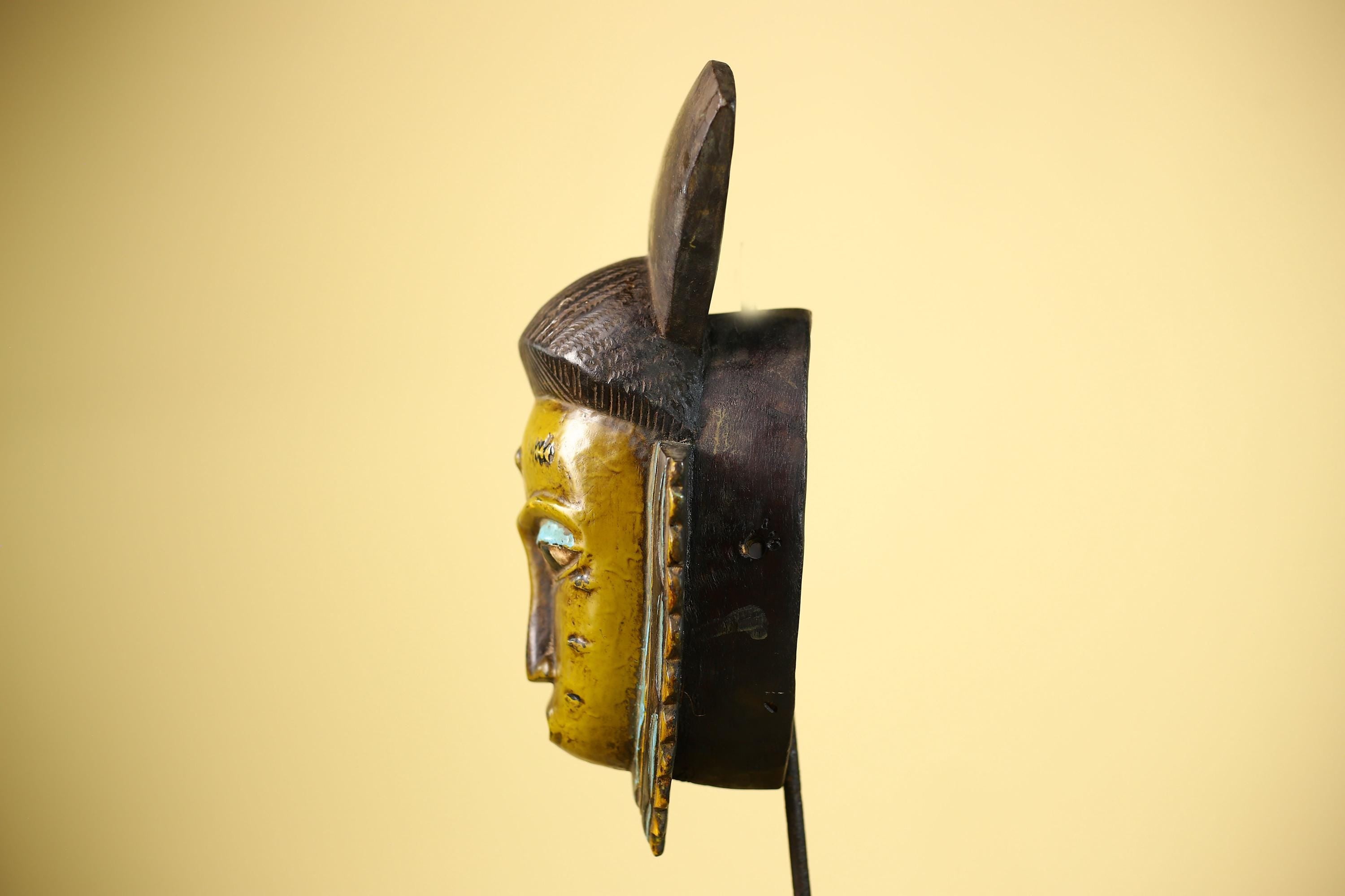 African Guro Mask Vintage Handmade Tribal Wall Art Carved Wood Unique Decor-G6073