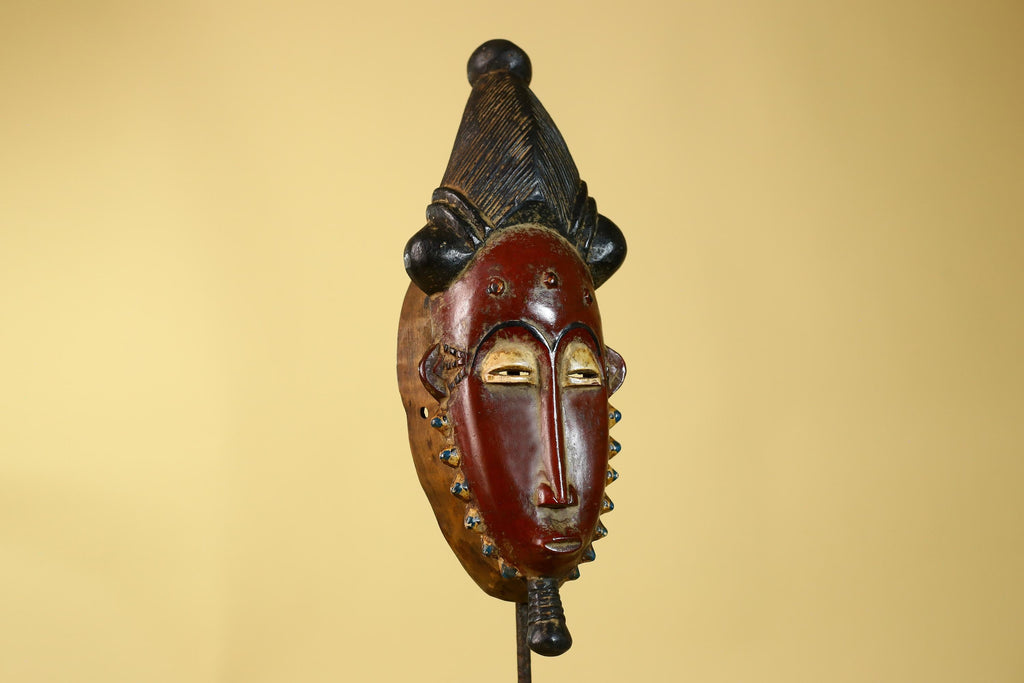 Guro African Mask- Hand Carved Wooden Tribal Wall Art-G6179