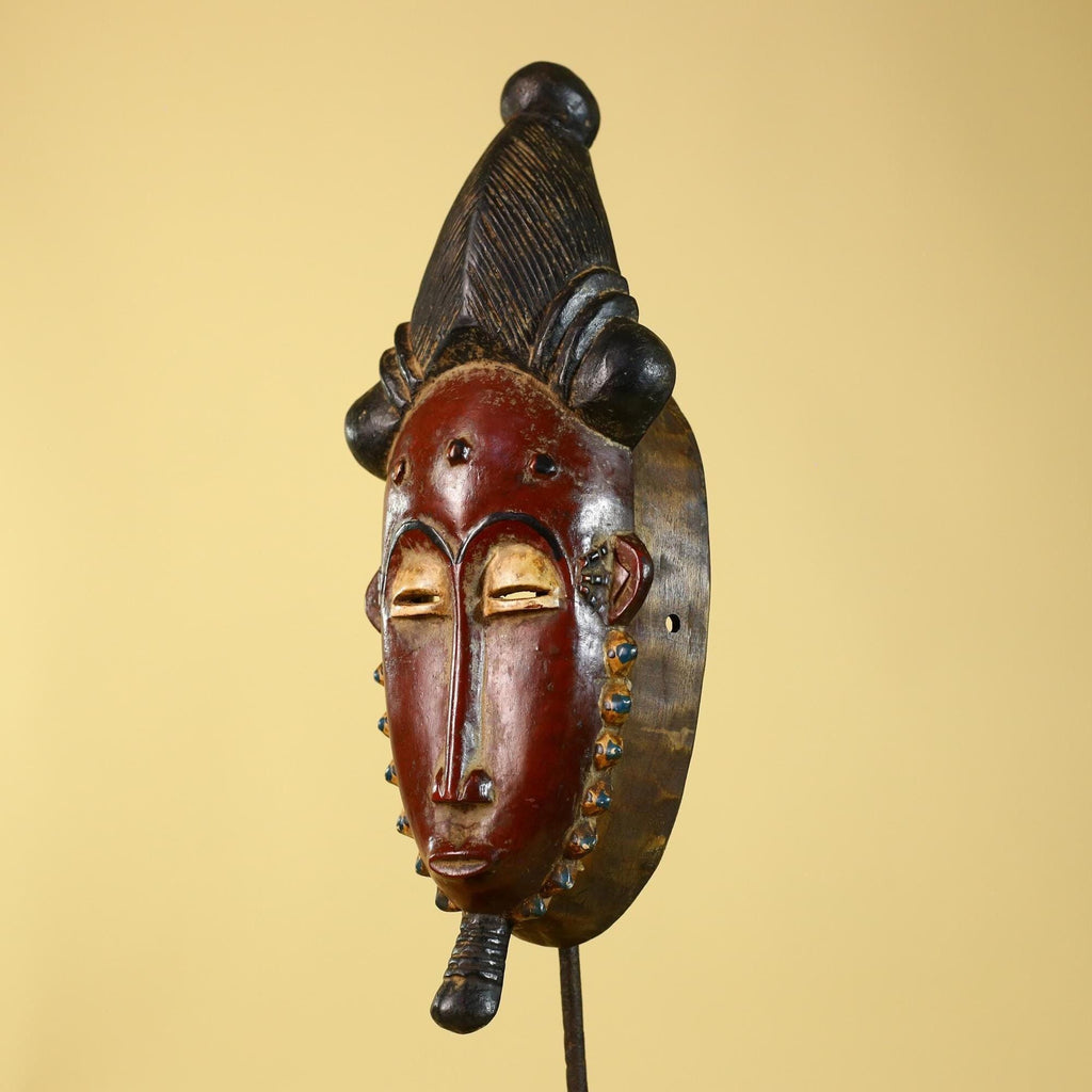 Guro African Mask- Hand Carved Wooden Tribal Wall Art-G6179