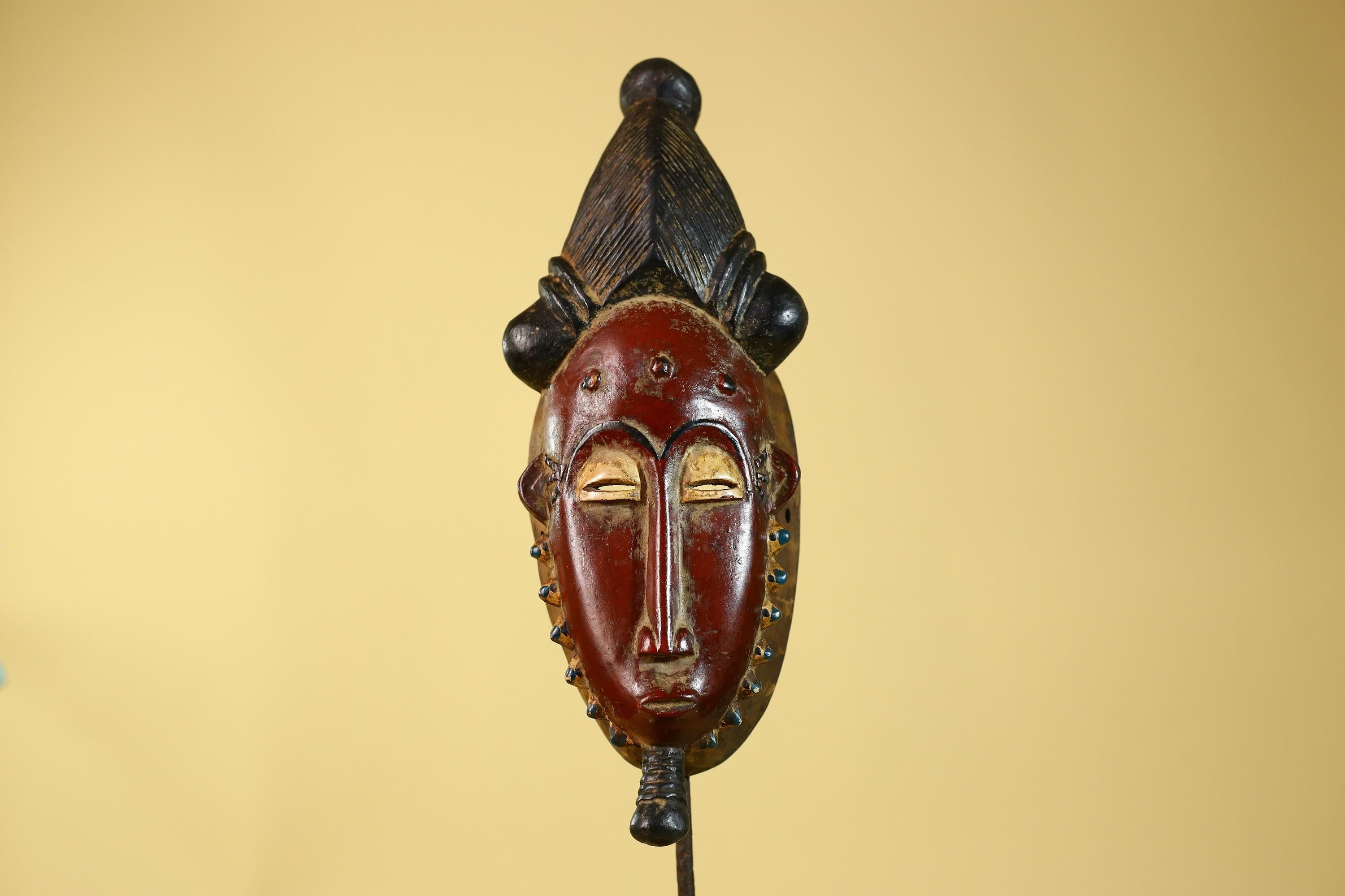 Guro African Mask- Hand Carved Wooden Tribal Wall Art-G6179