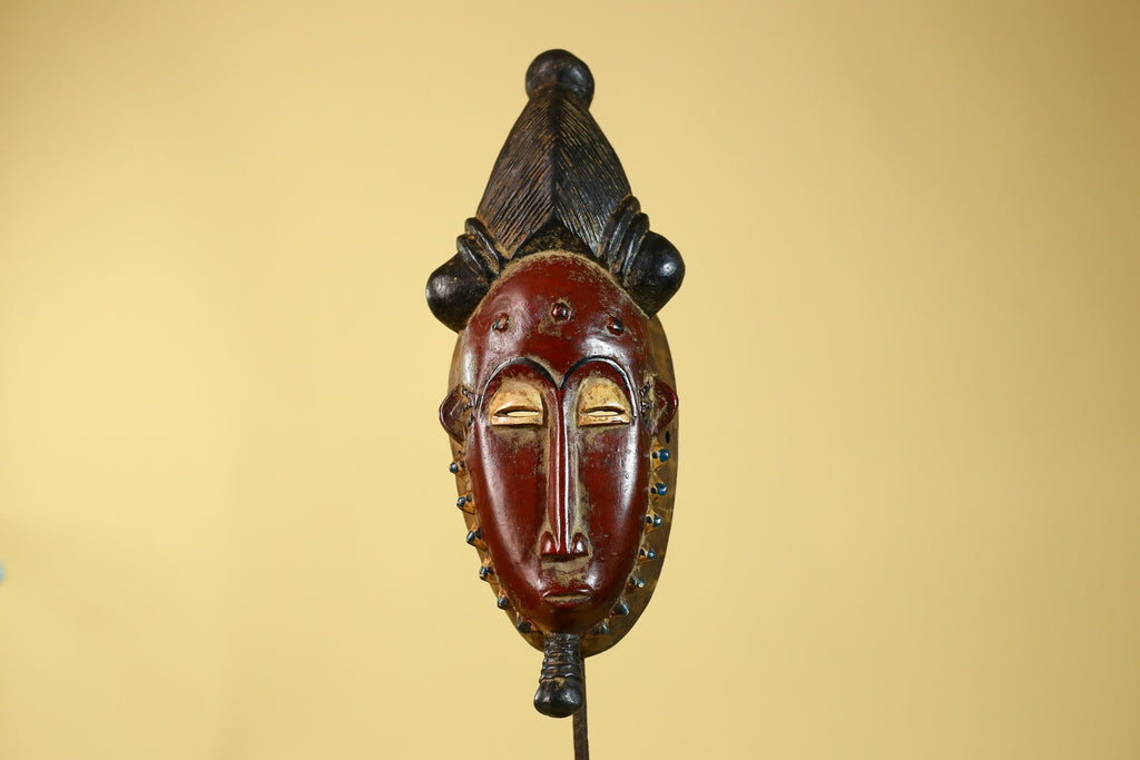 Guro African Mask- Hand Carved Wooden Tribal Wall Art-G6179
