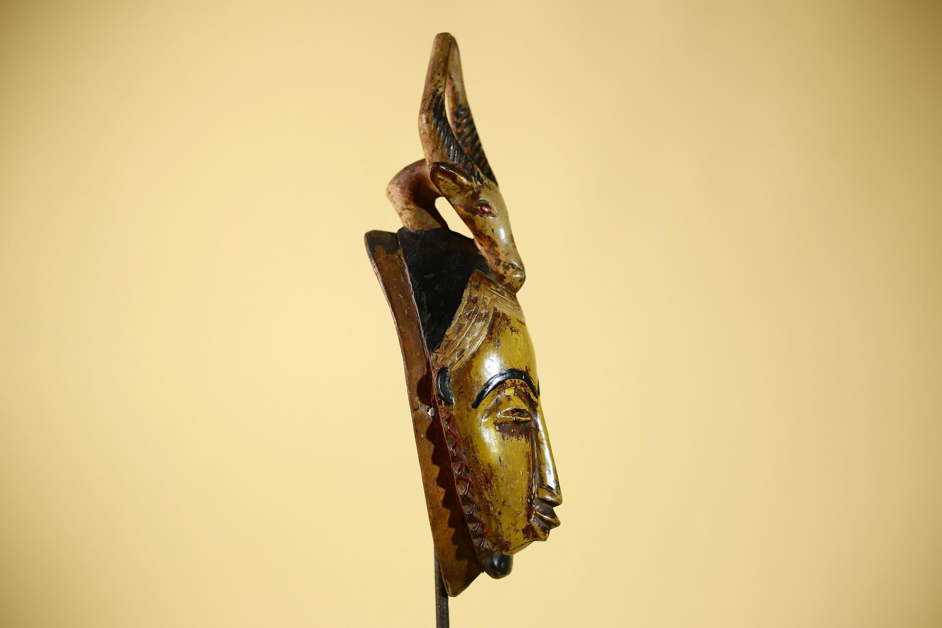 African Mask Guro Antelope Tribal Art Wooden African Mask Wall Art Decor-G6076