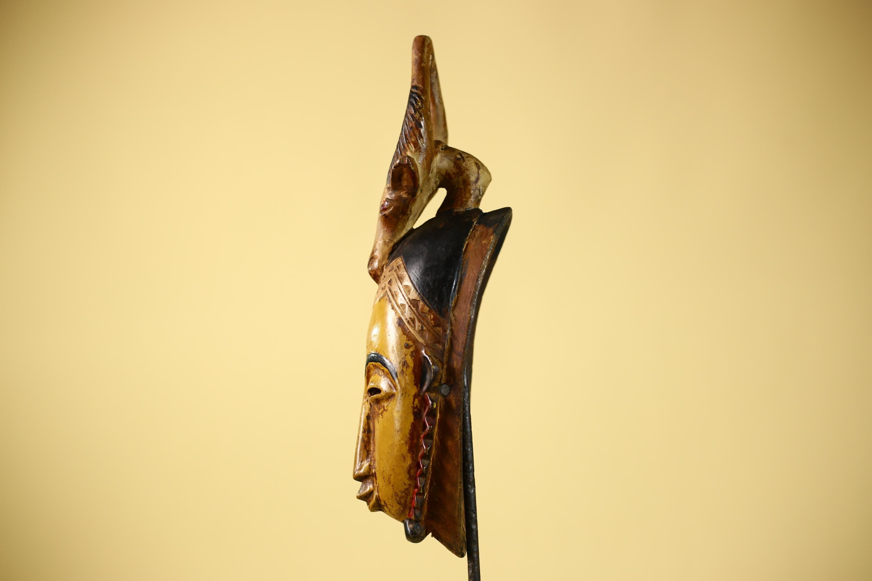 African Mask Guro Antelope Tribal Art Wooden African Mask Wall Art Decor-G6076