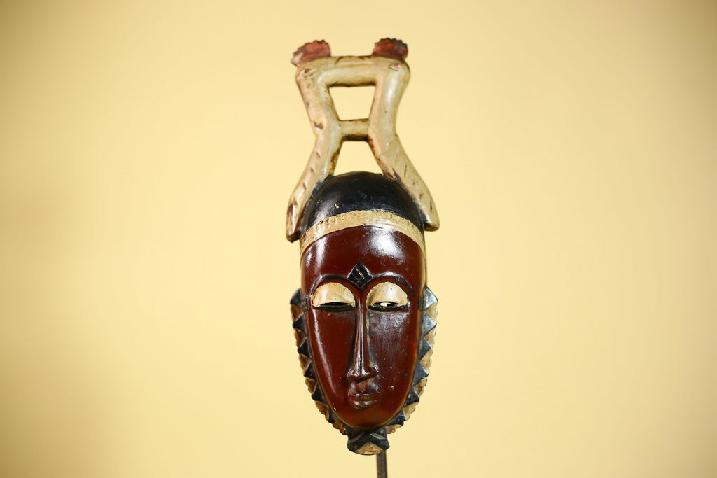Rare African Mask Guro Vintage Tribal Wooden African Mask Wall Art-G6085