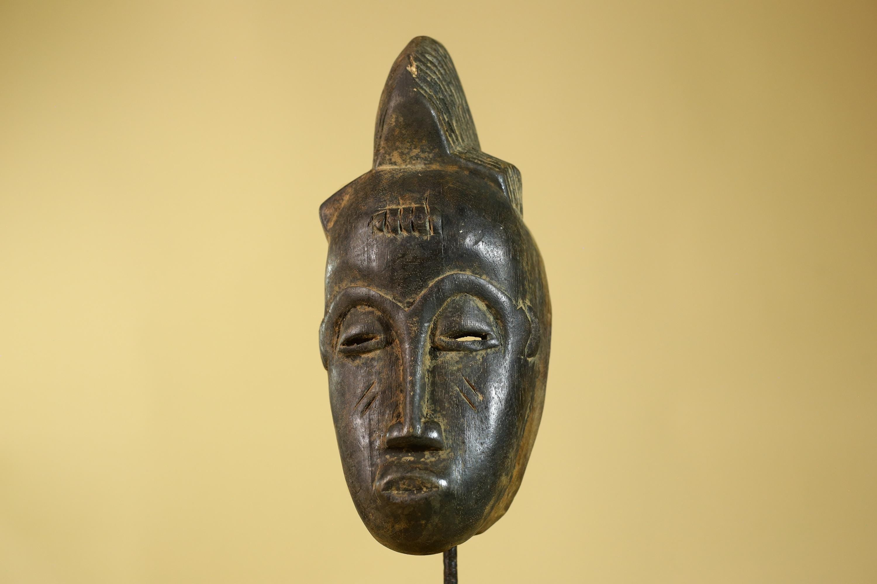 African Wooden Mask Baule Style- Tribal Mask Wall Art-G6189