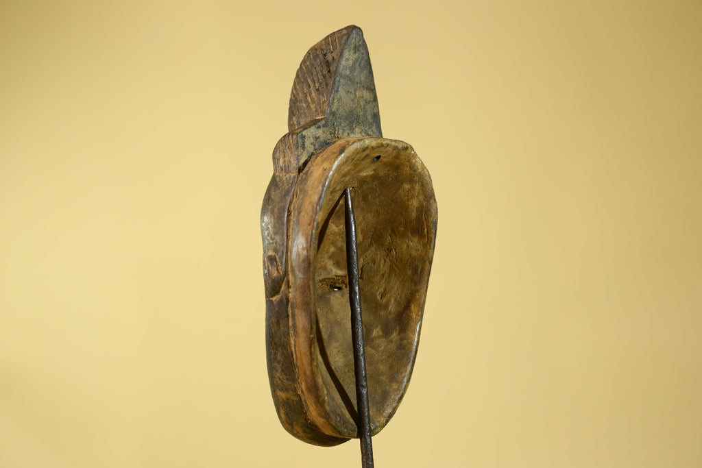 African Wooden Mask Baule Style- Tribal Mask Wall Art-G6189