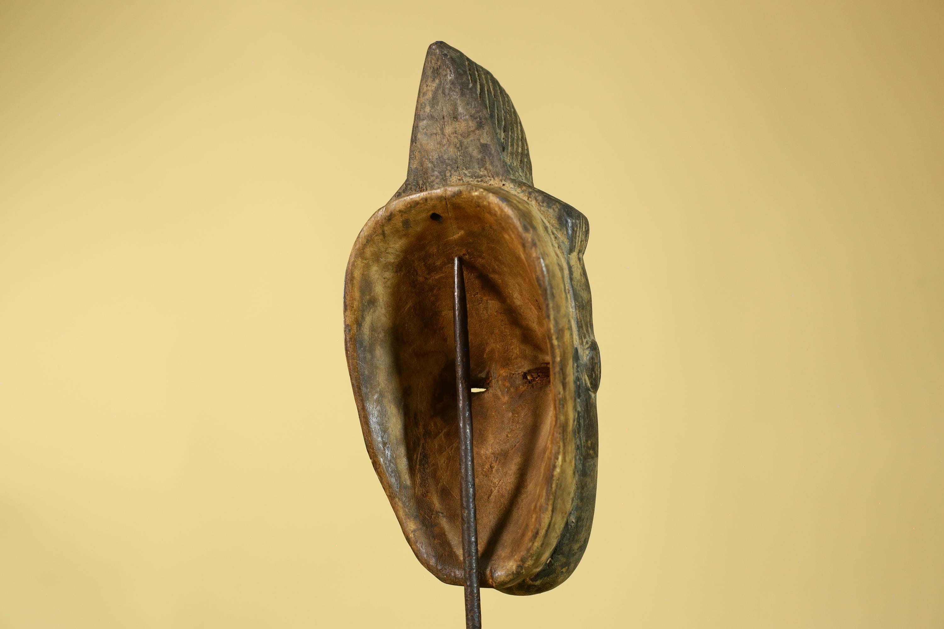 African Wooden Mask Baule Style- Tribal Mask Wall Art-G6189