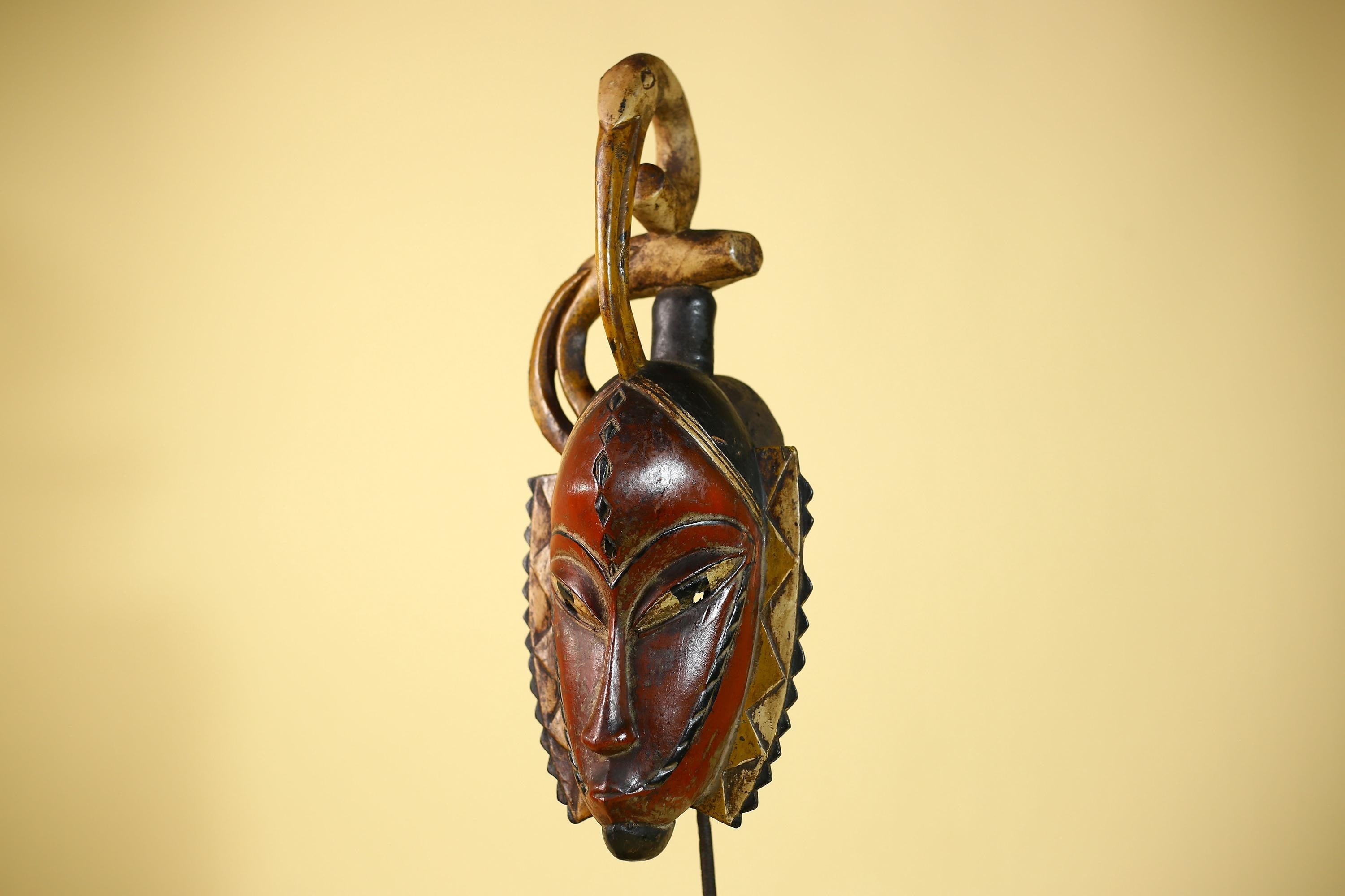 Rare African Mask Guro Tribal Vintage Wooden Mask Wall Art Handmade-G6087