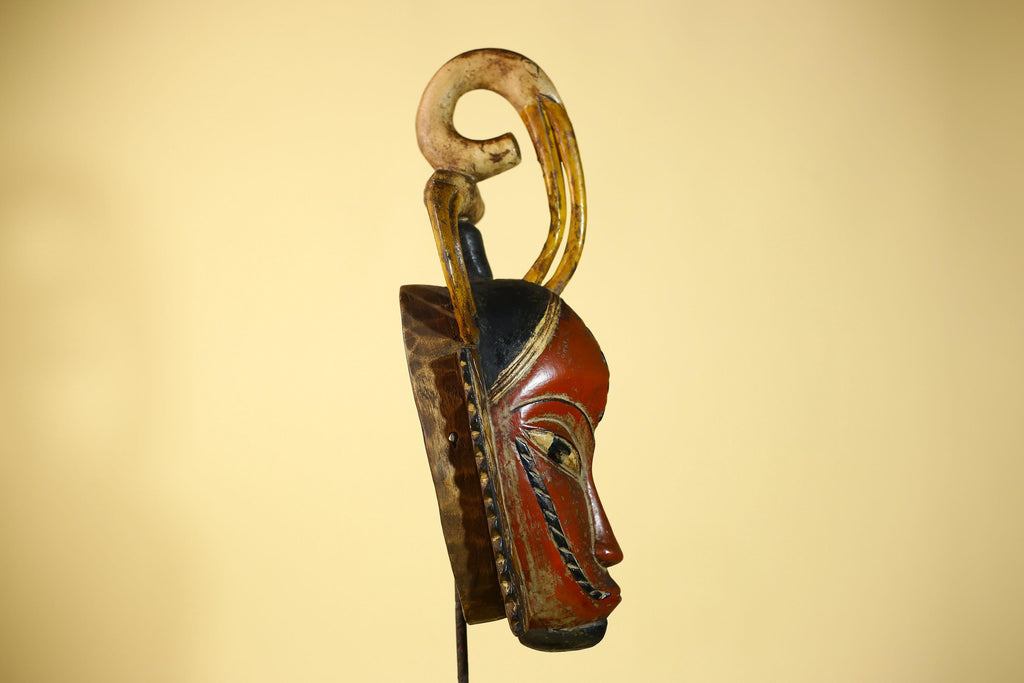 Rare African Mask Guro Tribal Vintage Wooden Mask Wall Art Handmade-G6087