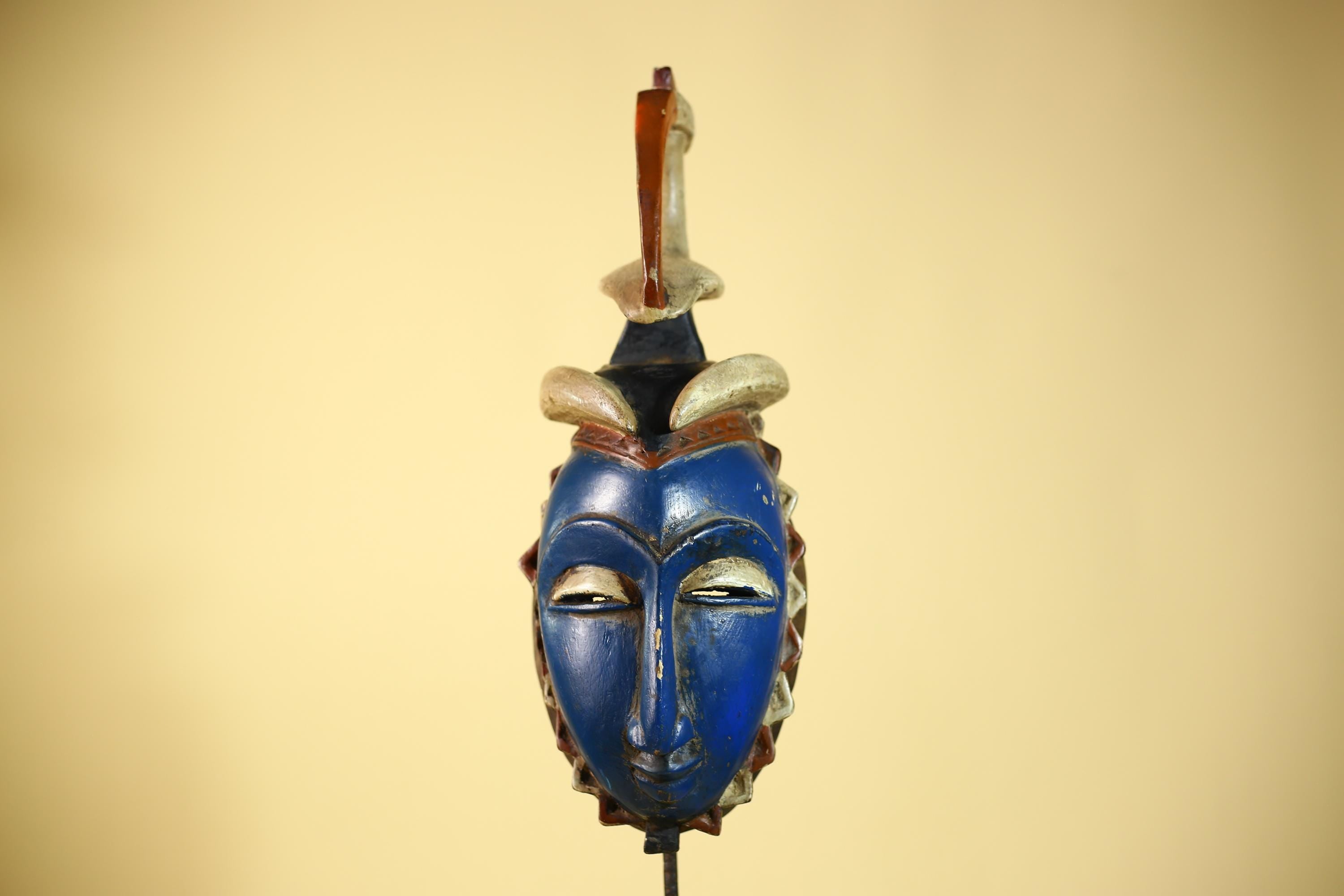 Handcrafted African Baule Mask Vintage Tribal Wooden Mask African Wall Art-G6090