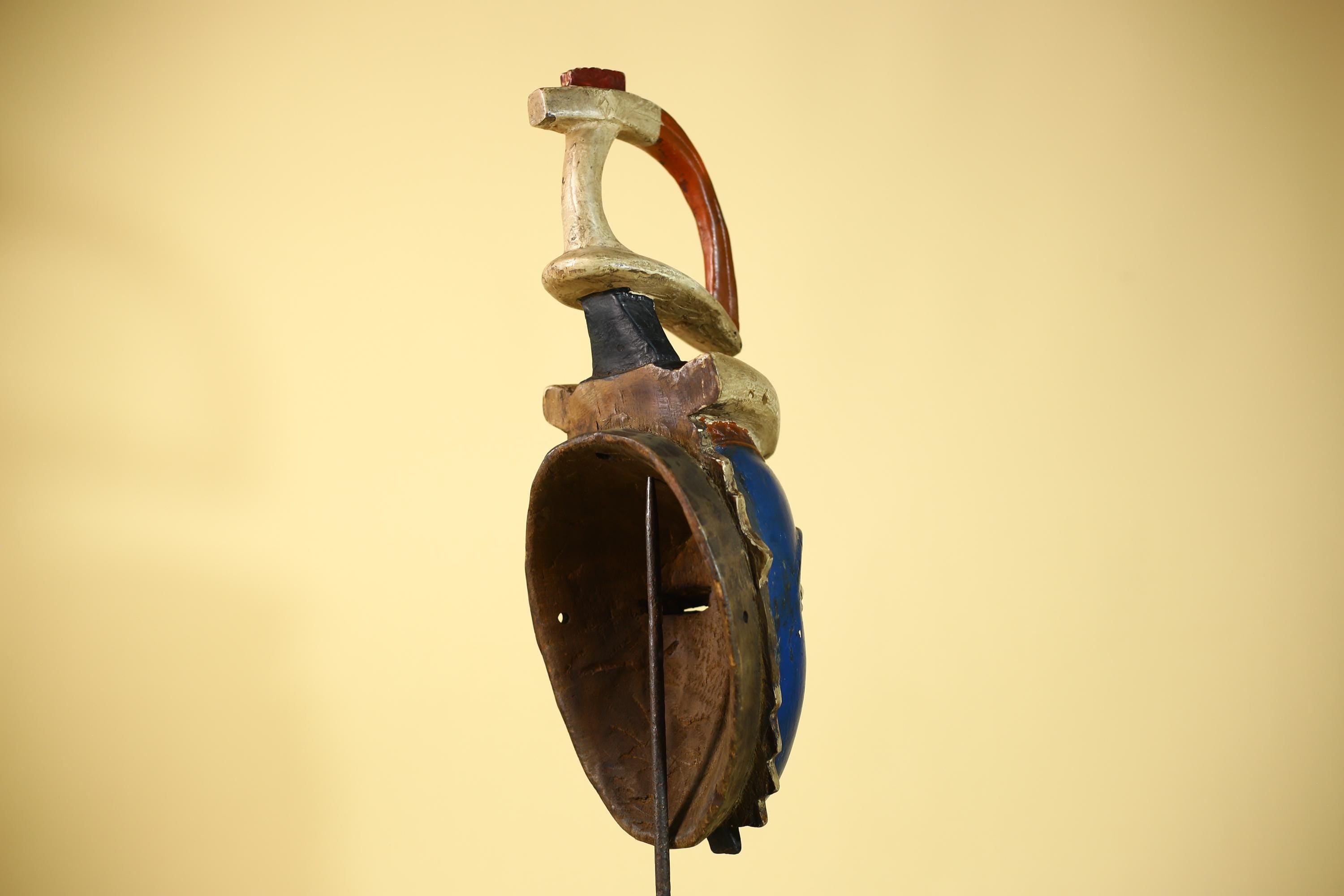 Handcrafted African Baule Mask Vintage Tribal Wooden Mask African Wall Art-G6090
