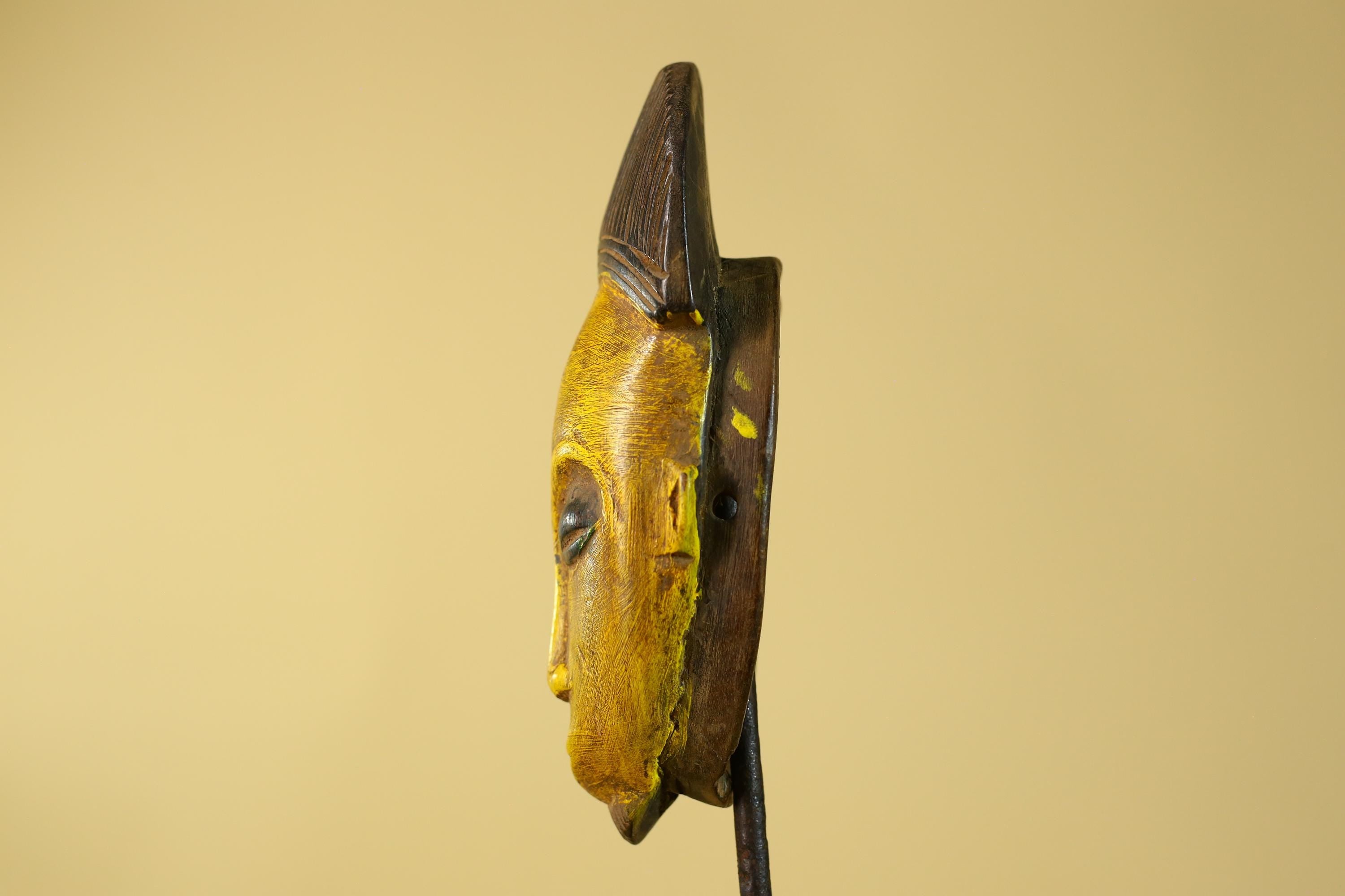 African Wooden Mask Baule Style- Tribal Mask Wall Art-G6194