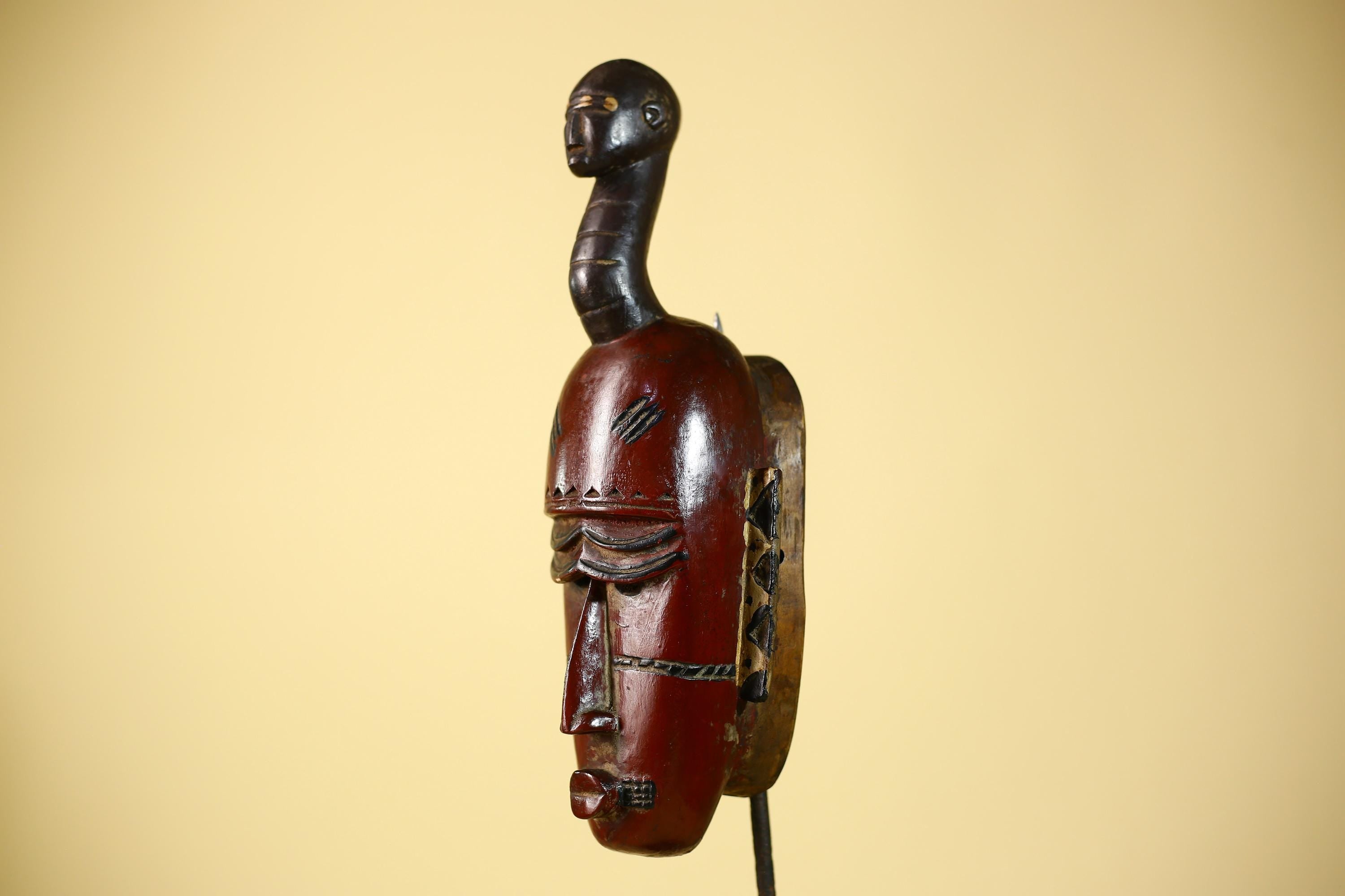 African Mask Wooden Art Vintage Tribal Wall Decor Handmade Unique-G6096