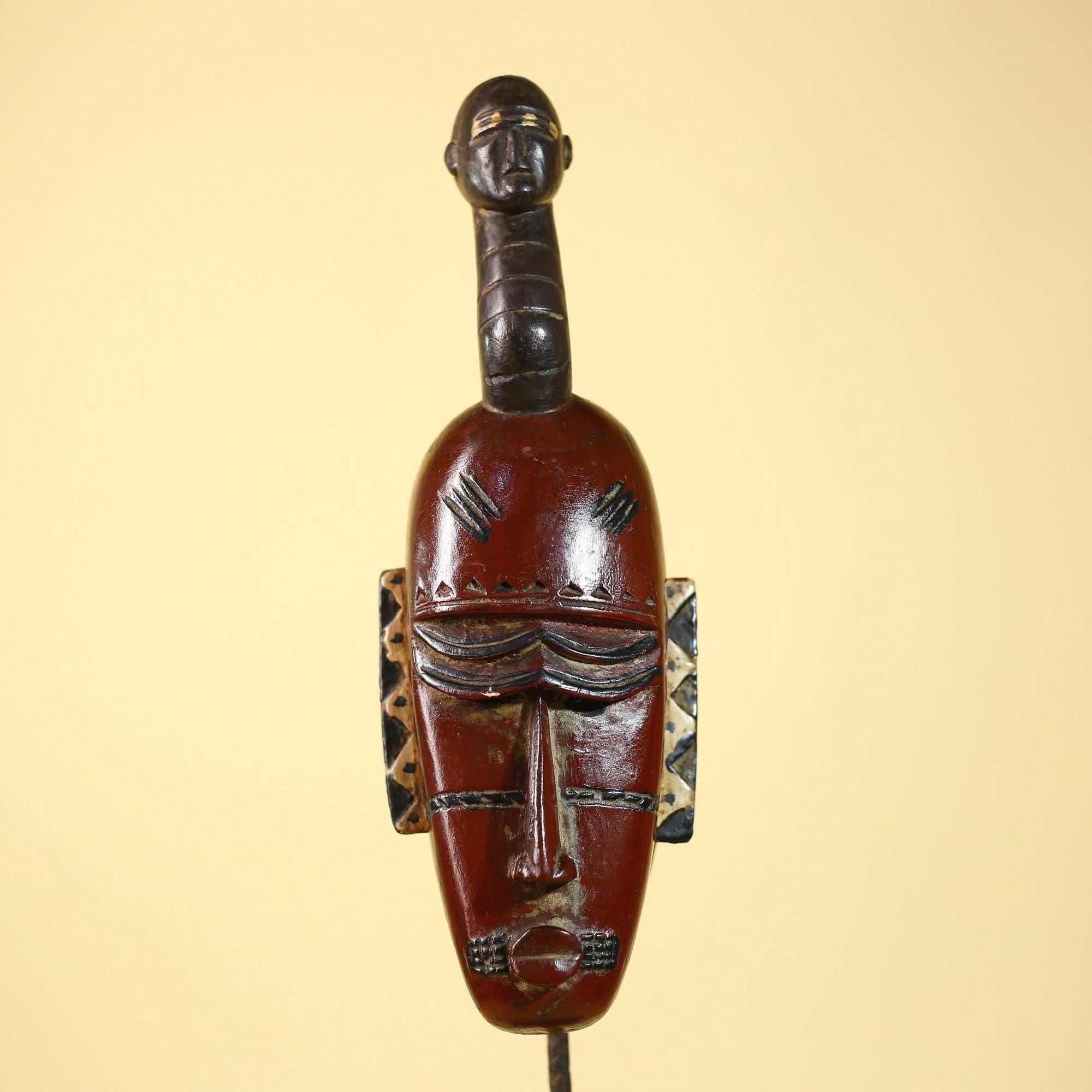 African Mask Wooden Art Vintage Tribal Wall Decor Handmade Unique-G6096
