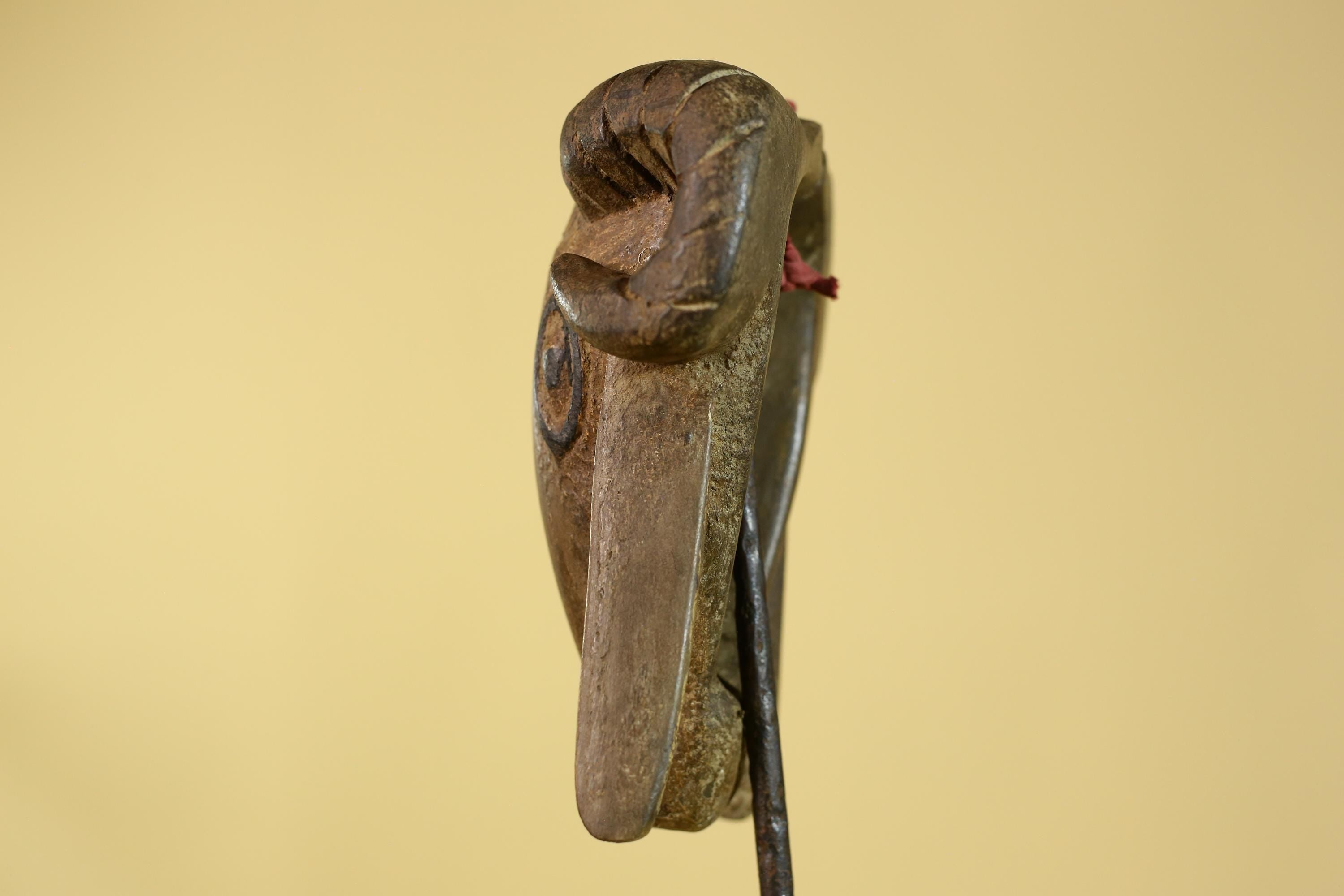 Antique African Wooden Ram Mask- Head Tribal Animal Art Carved Decor-G6199