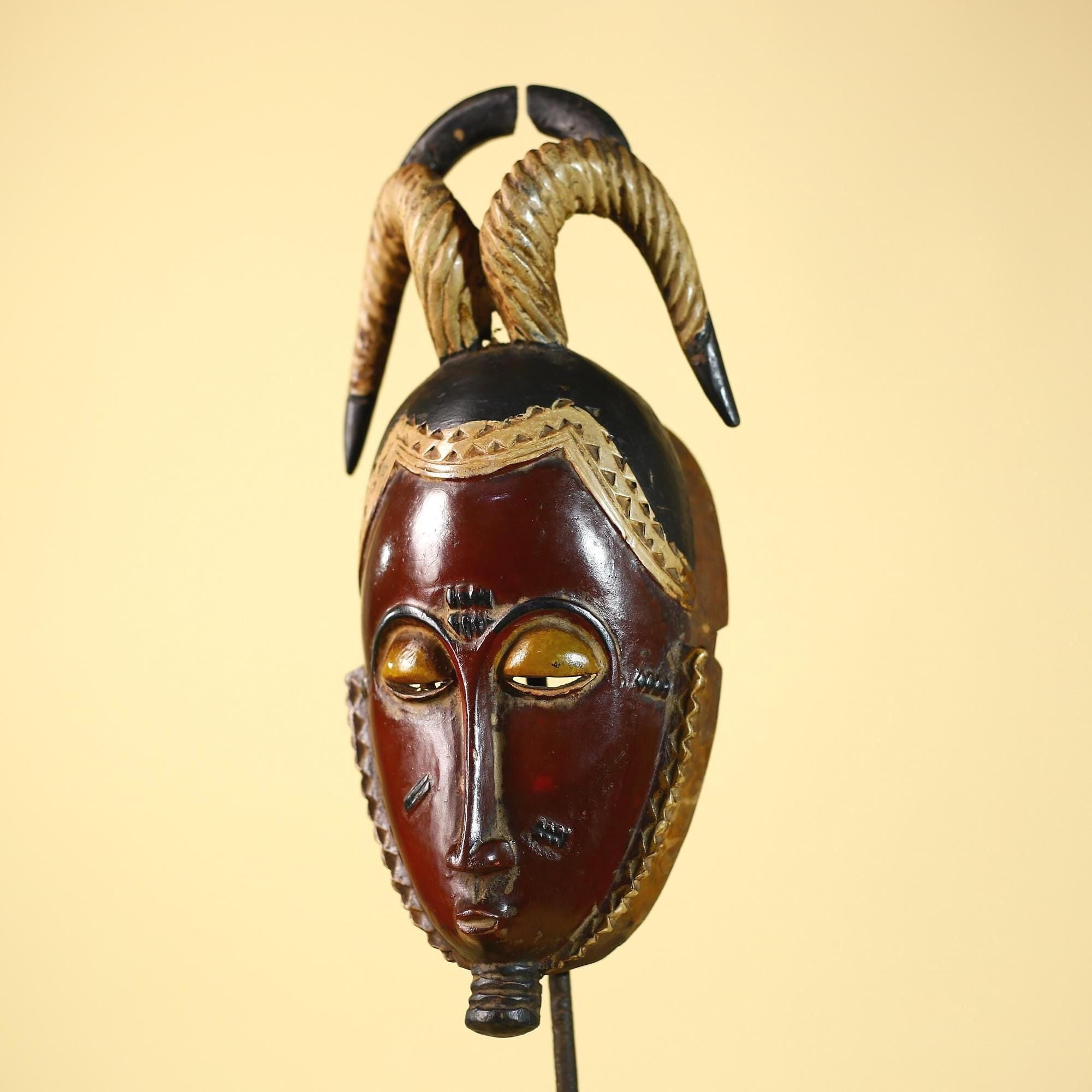 African Mask Guro Wooden African Art Tribal Vintage Wall Decor-G6103