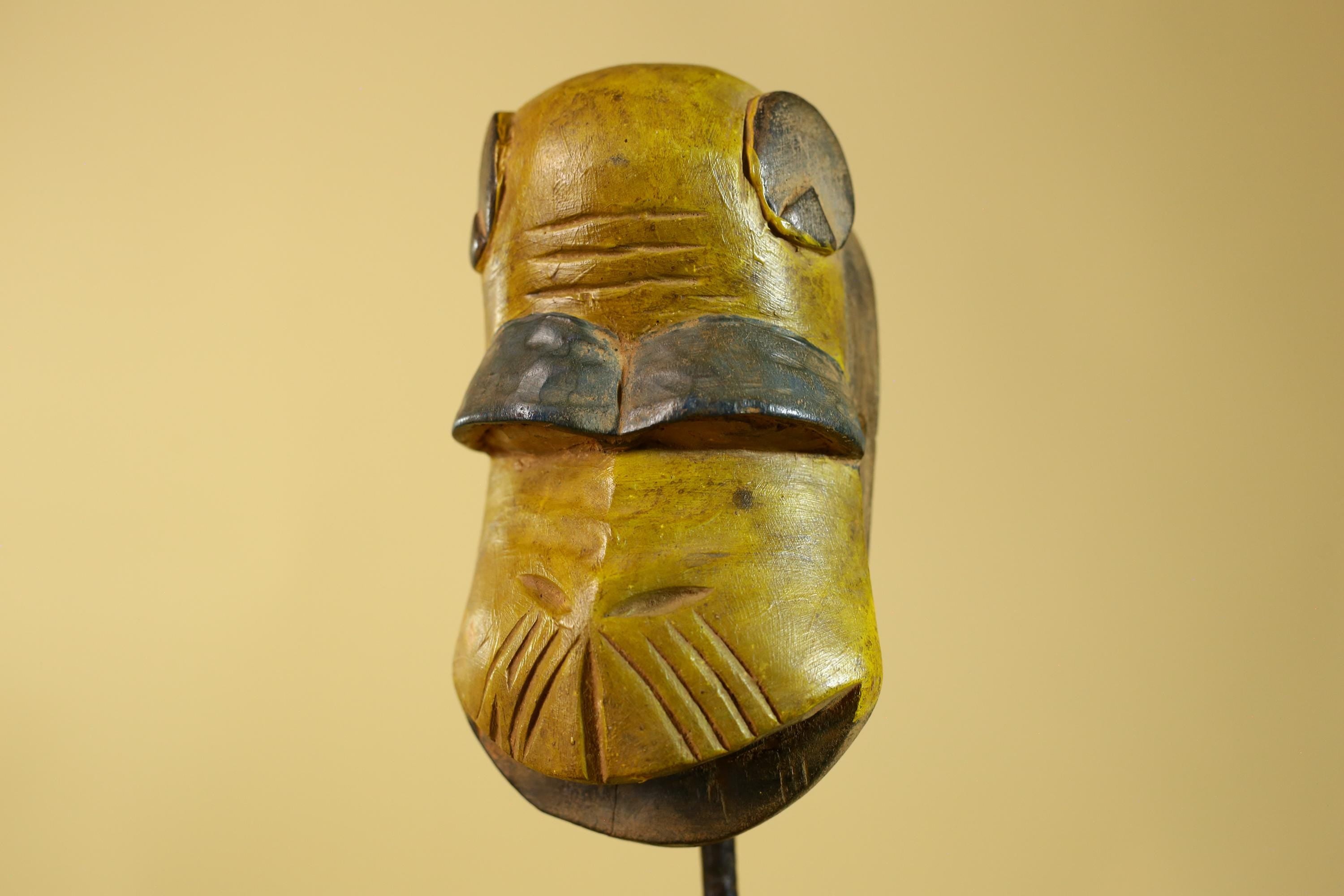 African Wooden Mask Baule Style- Tribal Mask Wall Art-G6202
