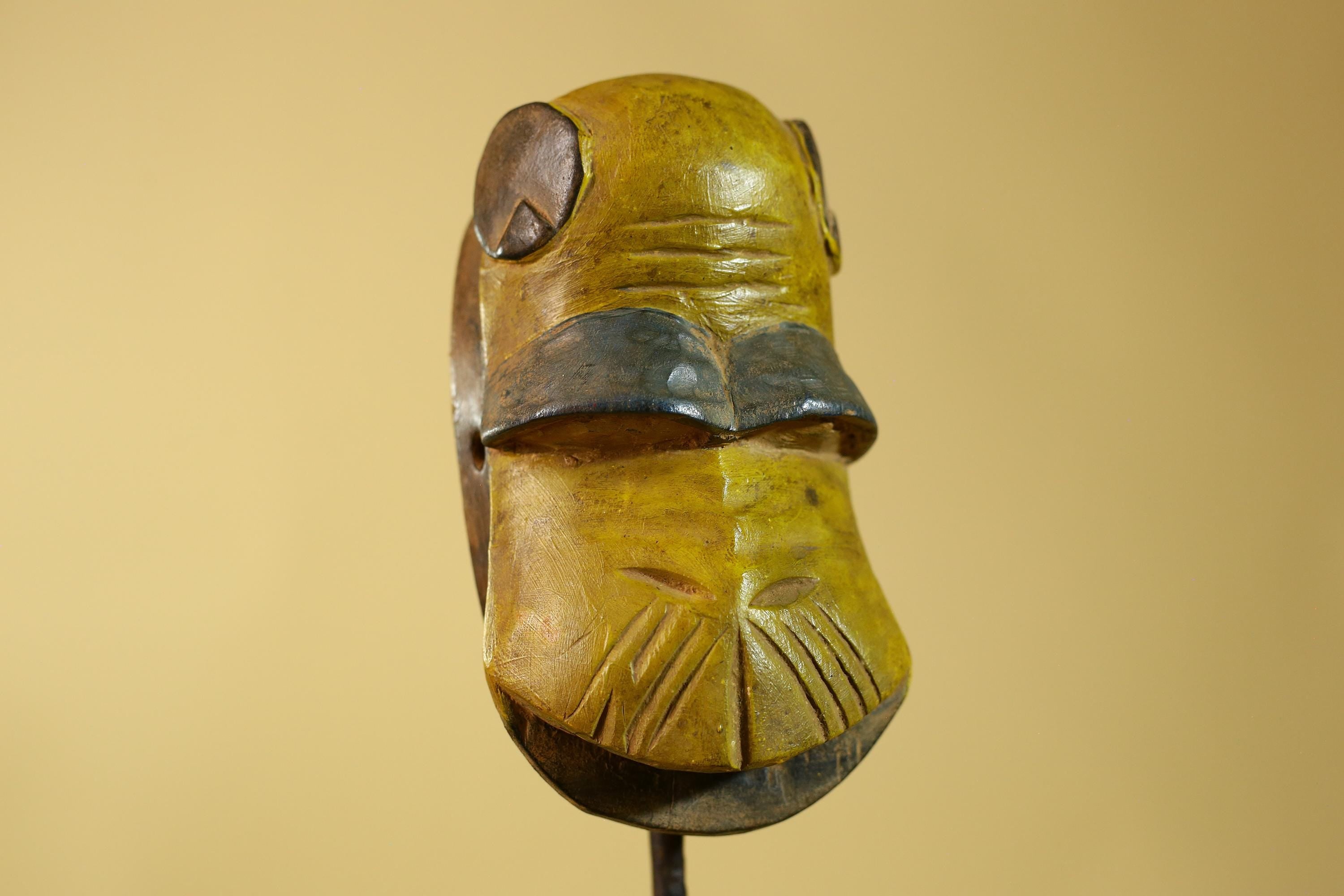 African Wooden Mask Baule Style- Tribal Mask Wall Art-G6202