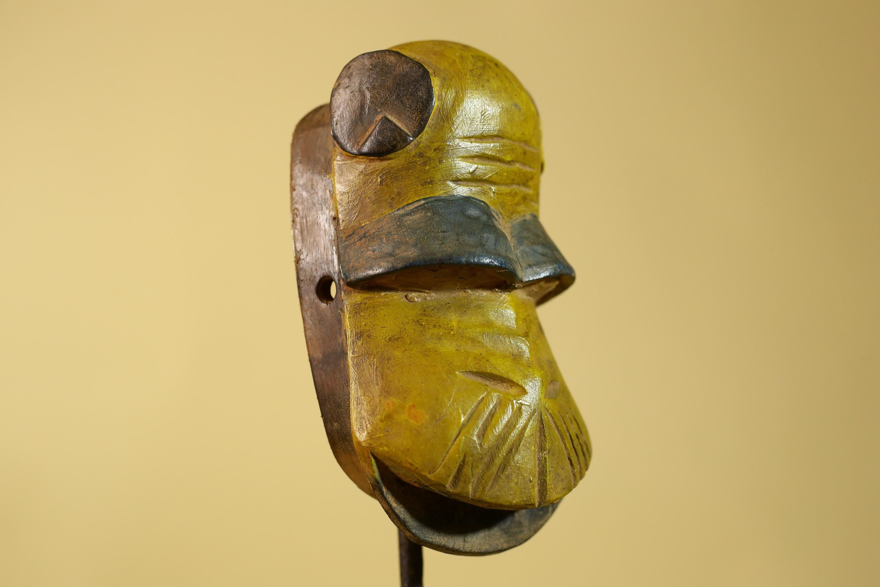 African Wooden Mask Baule Style- Tribal Mask Wall Art-G6202