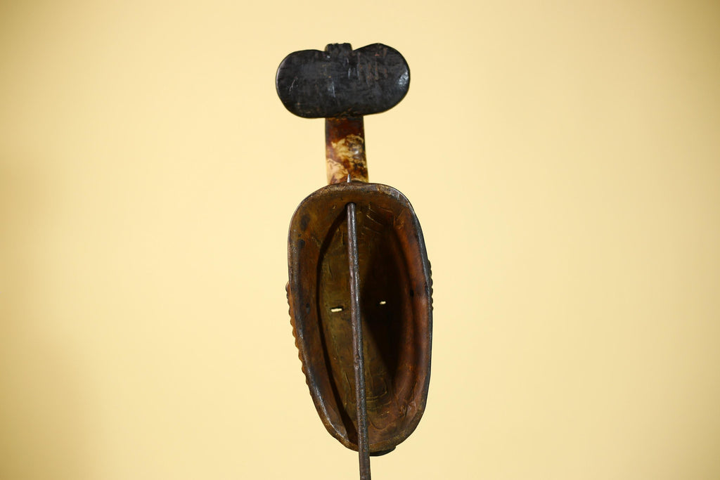 African Mask Wooden Art Baule Tribal Wall Vintage Handmade-G6104