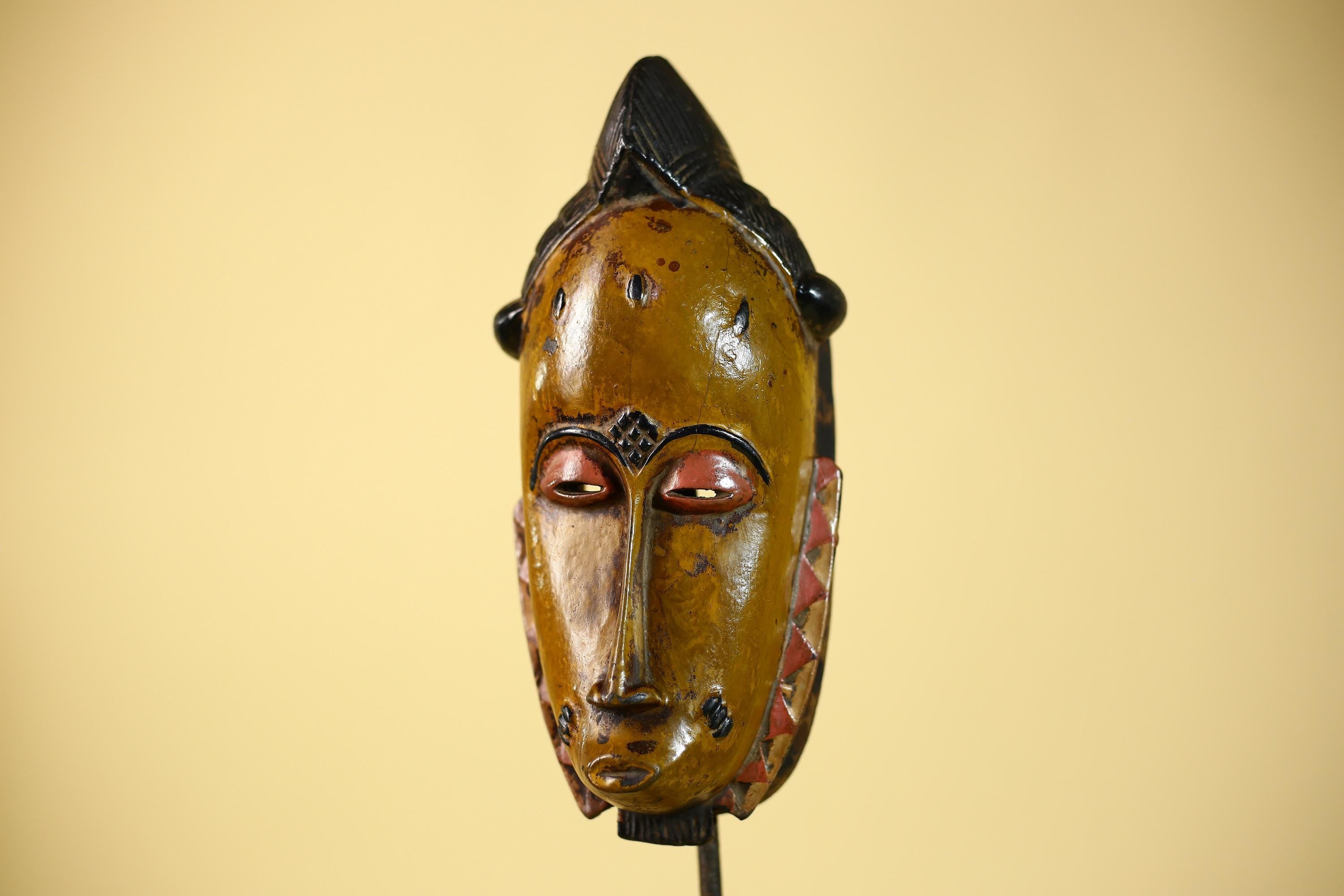 Rare African Baule Mask Handmade Wooden  Tribal Wall Art-G6105