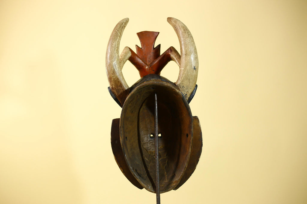 Rare African Mask Guro Wooden Art Handmade Tribal Wall Decor-G6106