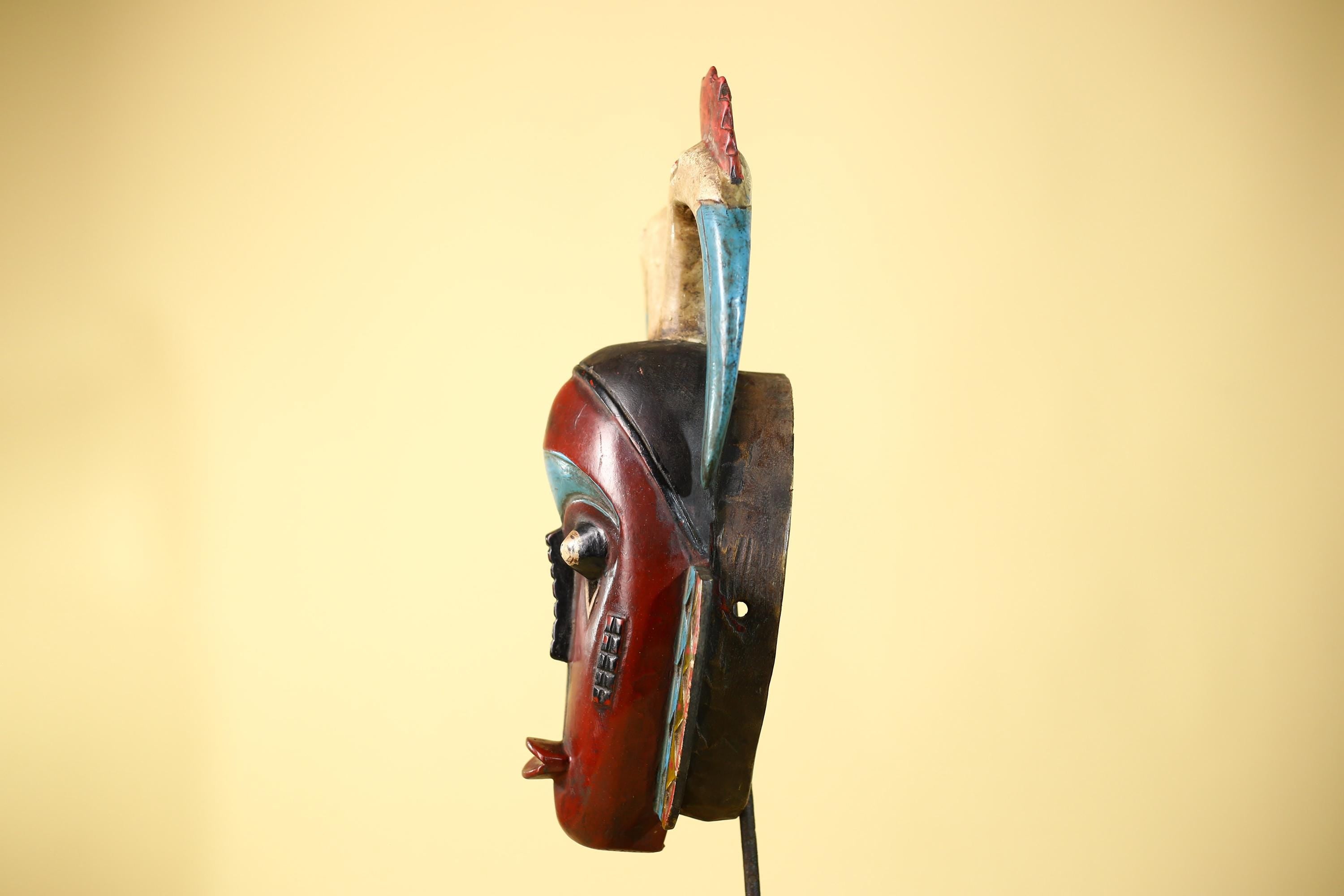 Large African Mask Guro Wooden Tribal Handmade Vintage Wall Art-G6107