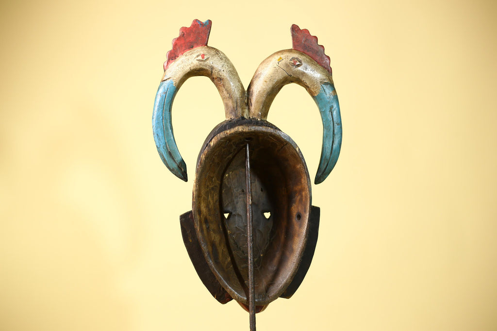Large African Mask Guro Wooden Tribal Handmade Vintage Wall Art-G6107