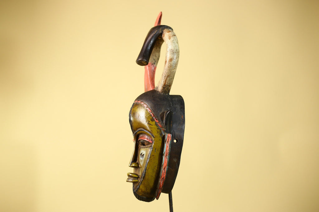 Baule African Mask Wooden Art Handmade Tribal Wall Art-G6109
