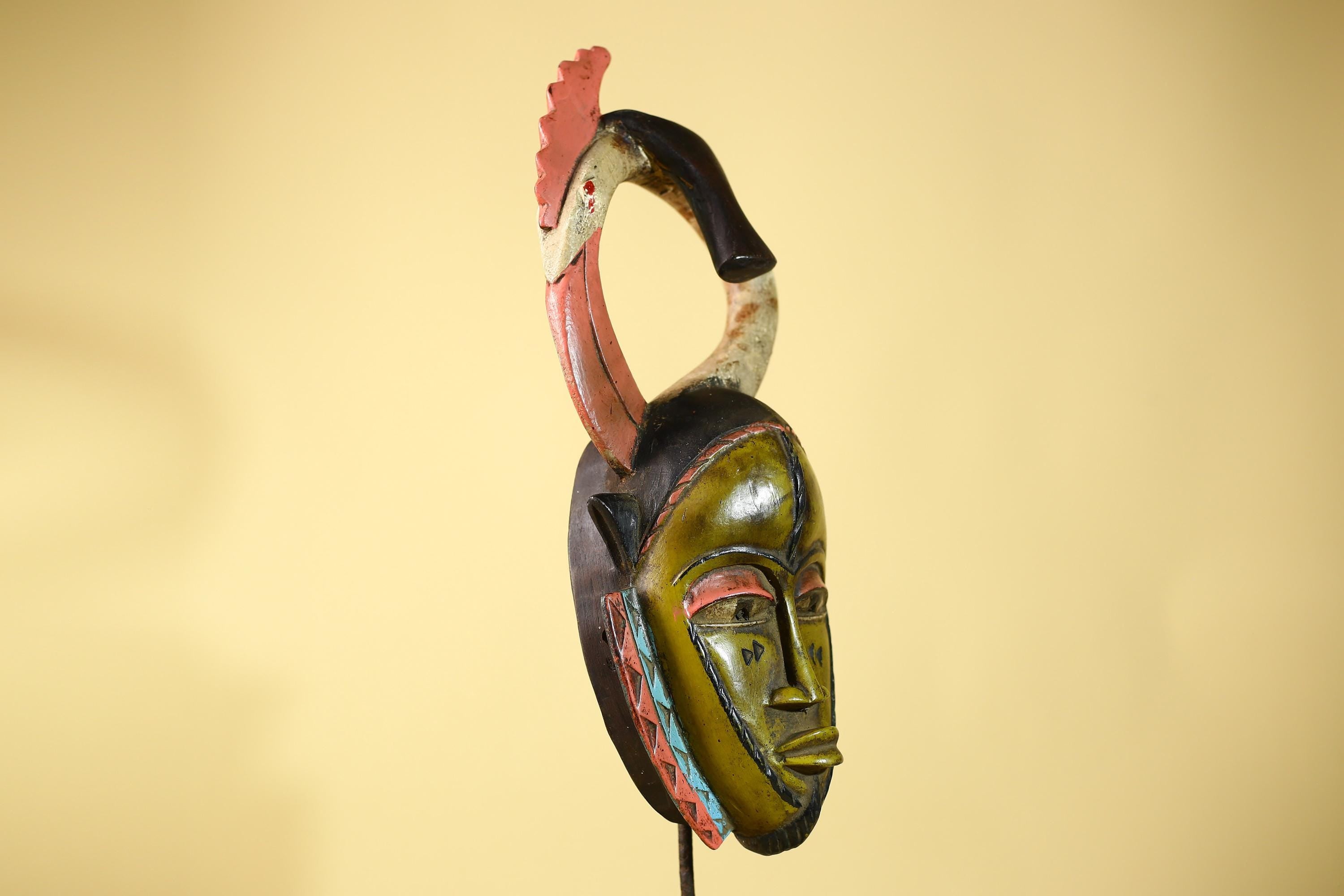 Baule African Mask Wooden Art Handmade Tribal Wall Art-G6109