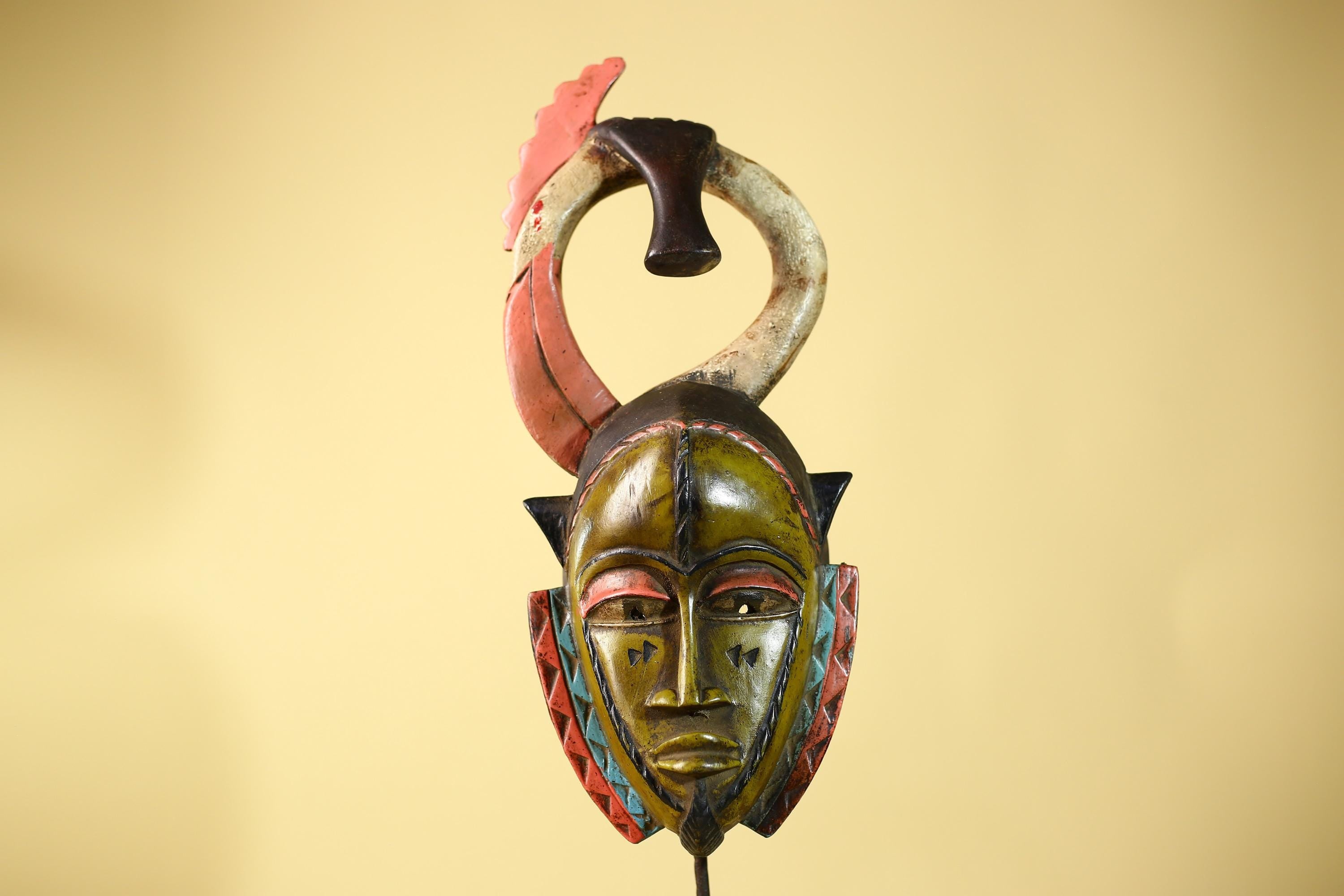 Baule African Mask Wooden Art Handmade Tribal Wall Art-G6109