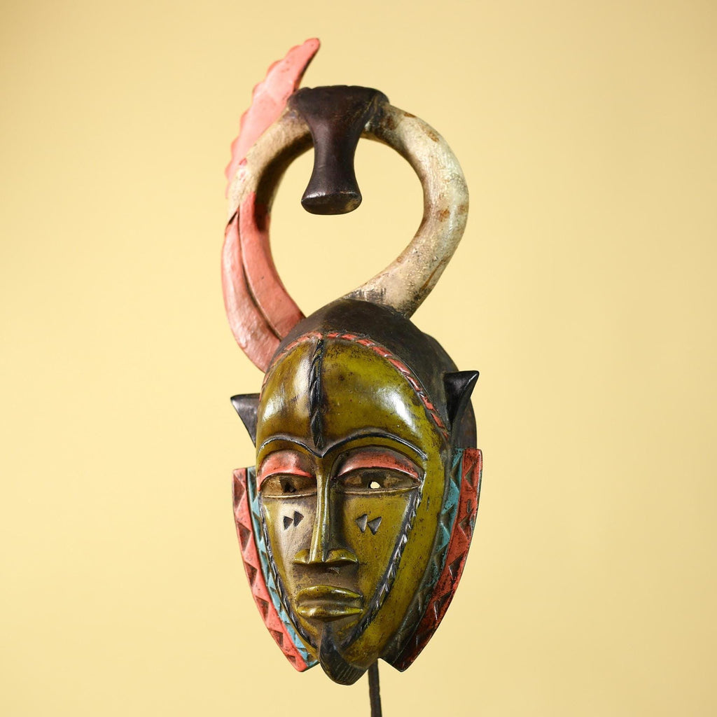 Baule African Mask Wooden Art Handmade Tribal Wall Art-G6109