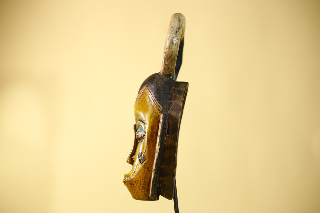 Handmade African Mask cote d'ivoire baule Wooden Vintage Tribal Wall Art -G6110