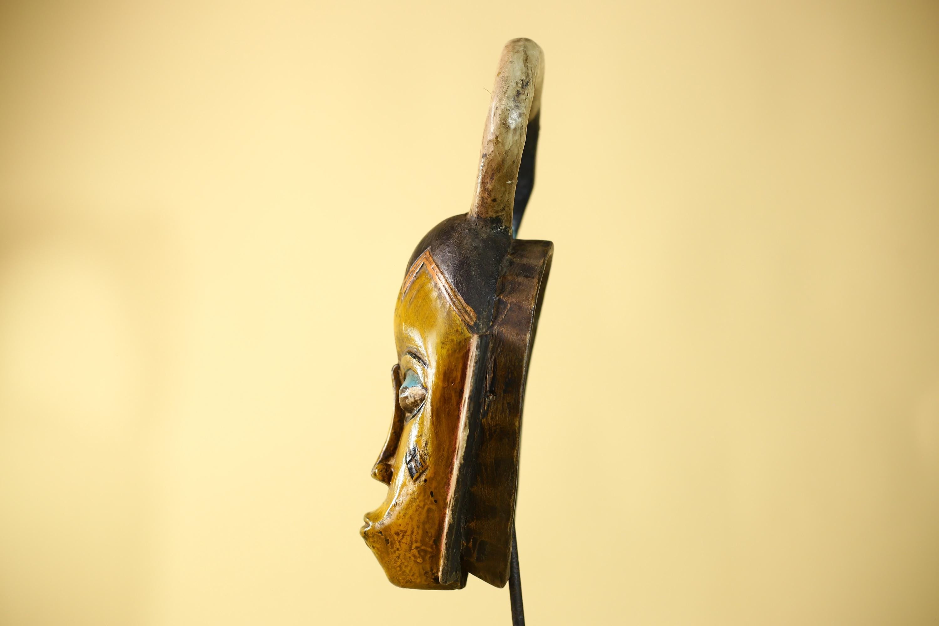 Handmade African Mask cote d'ivoire baule Wooden Vintage Tribal Wall Art -G6110