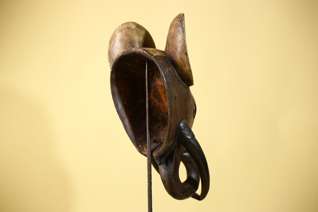 African Elephant Mask Wooden African Art Tribal Wall Decor Large-G6112