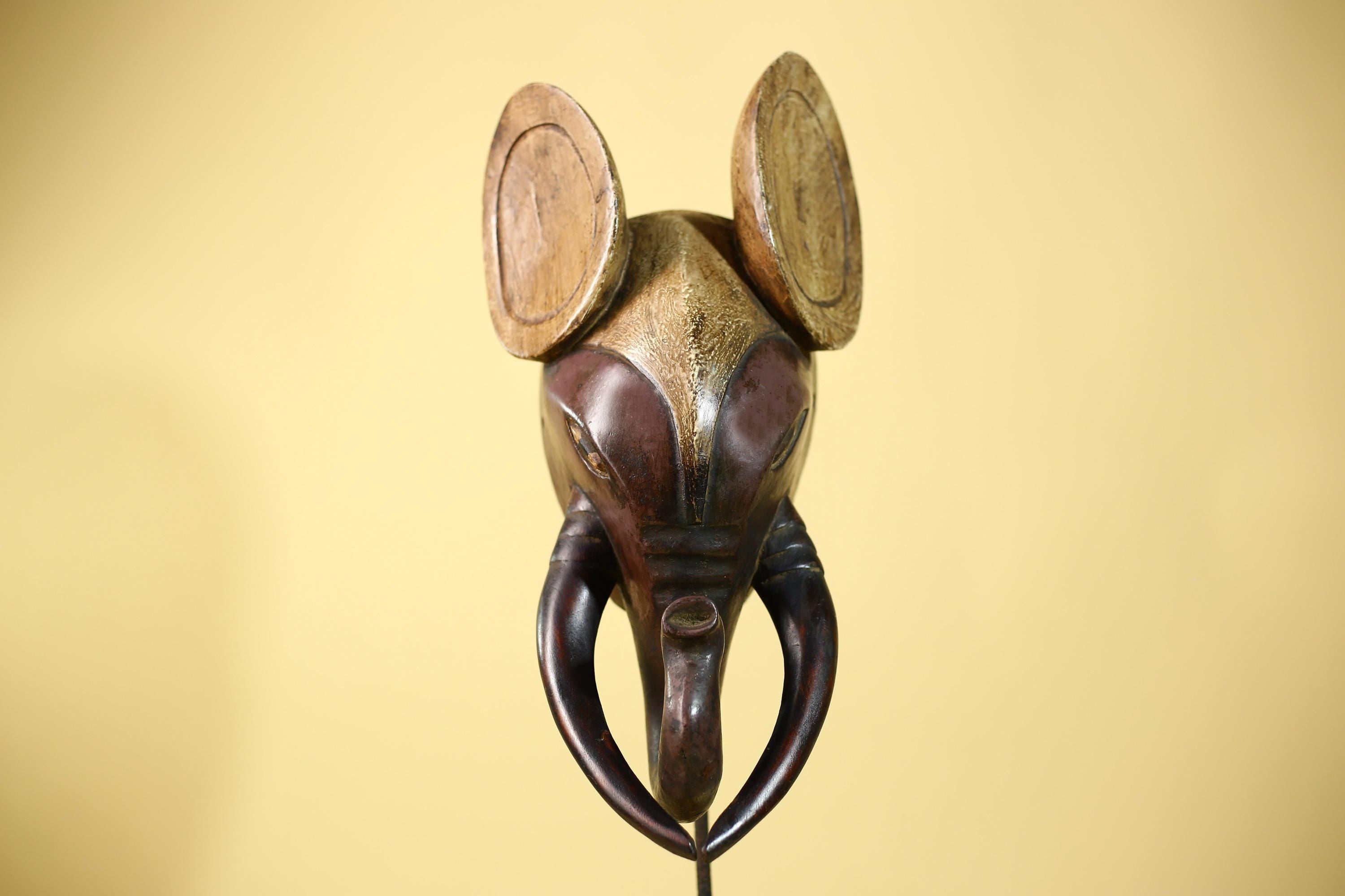 African Elephant Mask Wooden African Art Tribal Wall Decor Large-G6112