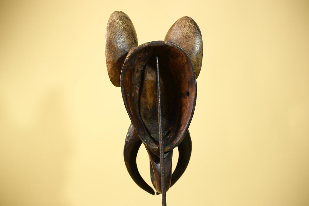 African Elephant Mask Wooden African Art Tribal Wall Decor Large-G6112