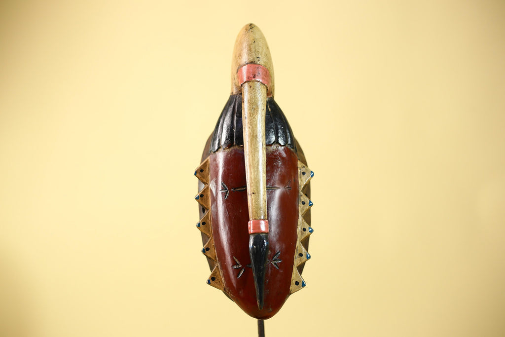 Handmade African Baule Carved Wood Tribal Wall Decor-G6114