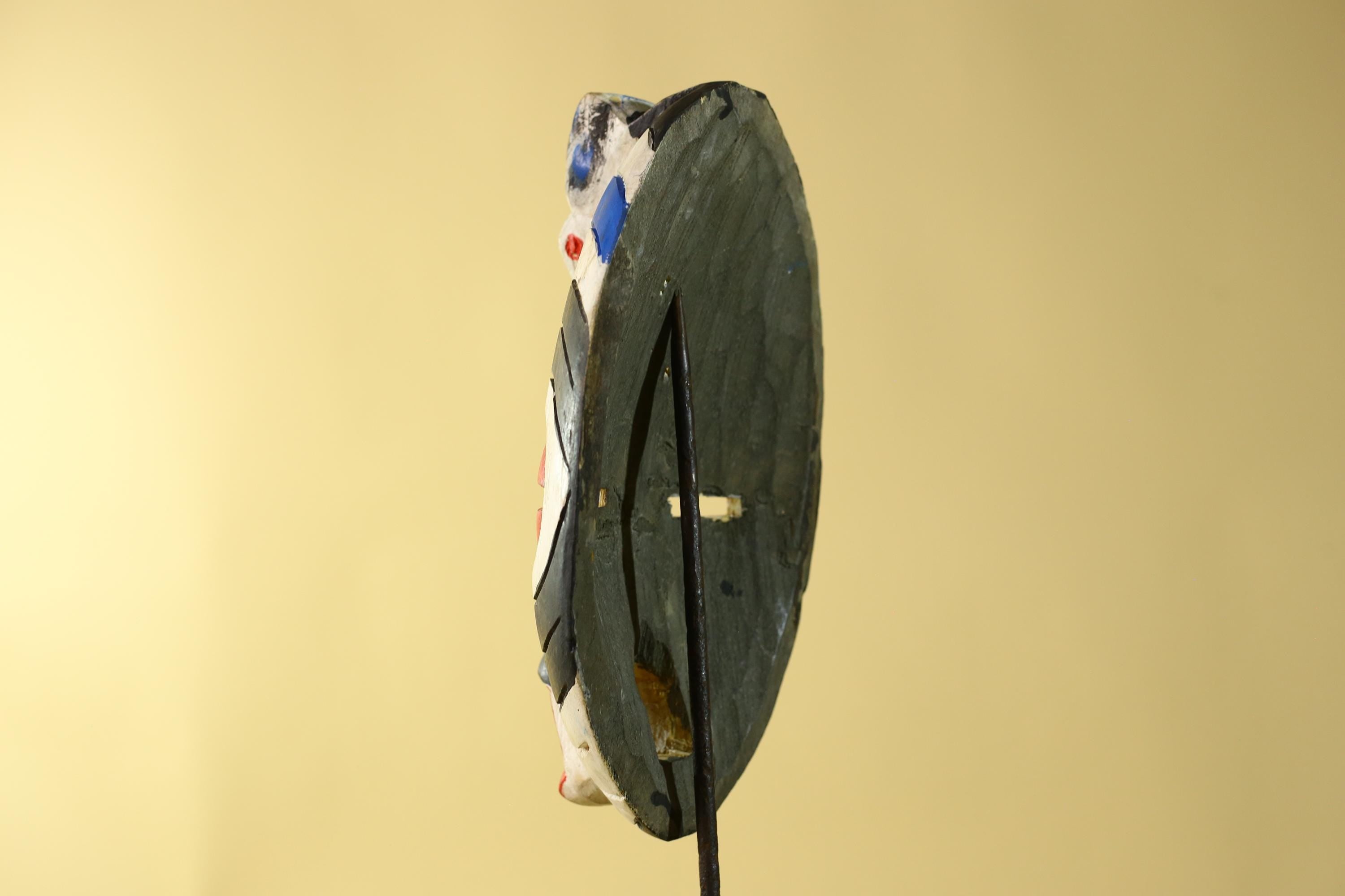 Hand Carved African Face Mask – Painted Wooden Tribal Wall Mask-G6208