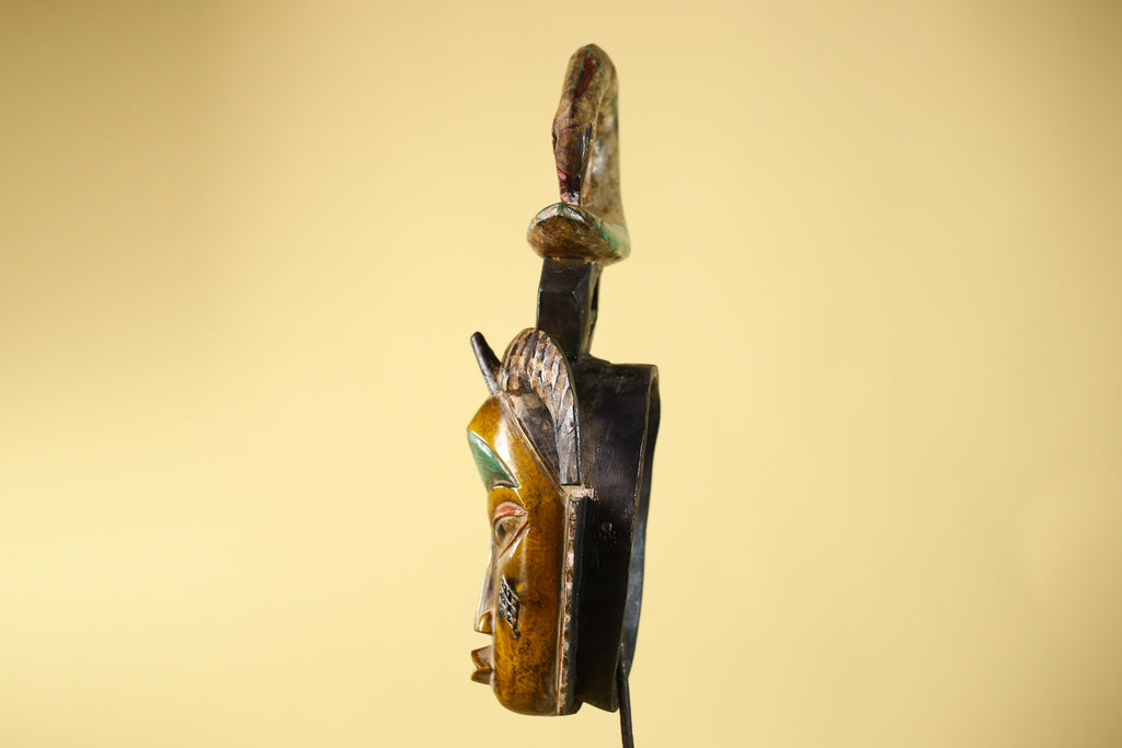 Handmade African Baule Ring Crest Wooden African Art Tribal Wall Decor-G6118