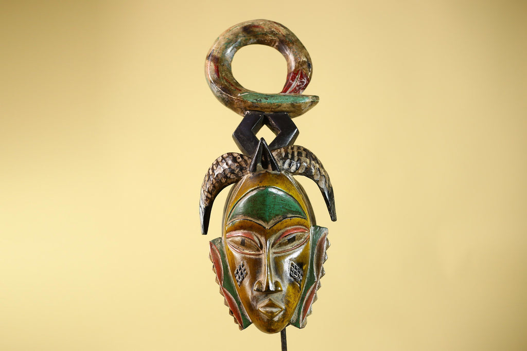 Handmade African Baule Ring Crest Wooden African Art Tribal Wall Decor-G6118