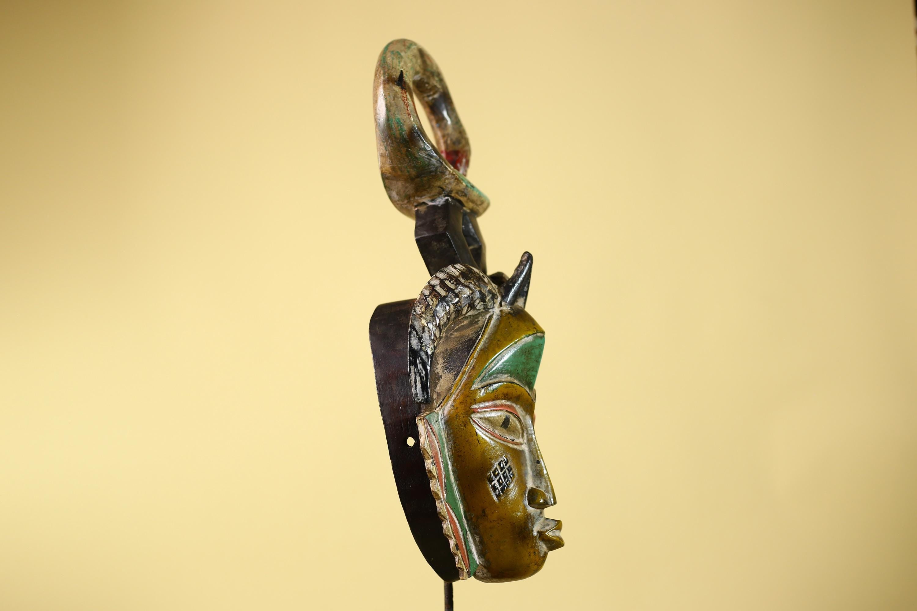 Handmade African Baule Ring Crest Wooden African Art Tribal Wall Decor-G6118