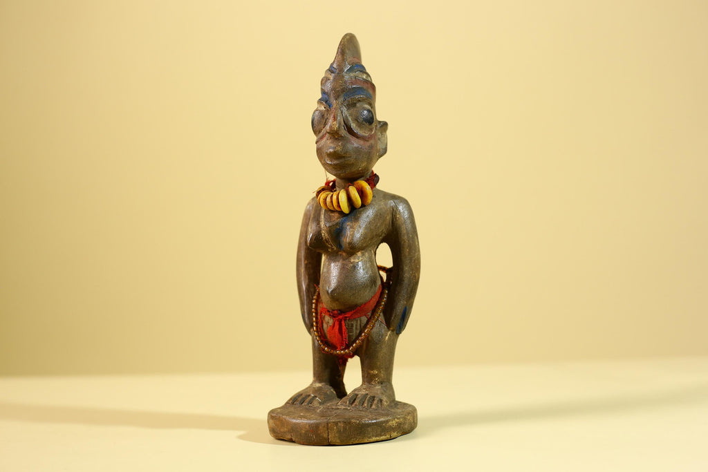 Yoruba Ibeji Figure – Hand Carved African Wooden Statue Tribal Art-G6217