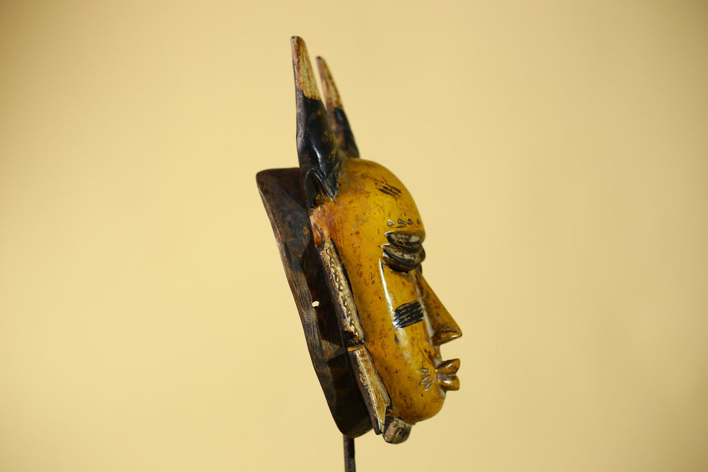 Handmade African Mask Baule Style Tribal Wall Art Hand Carved-G6123