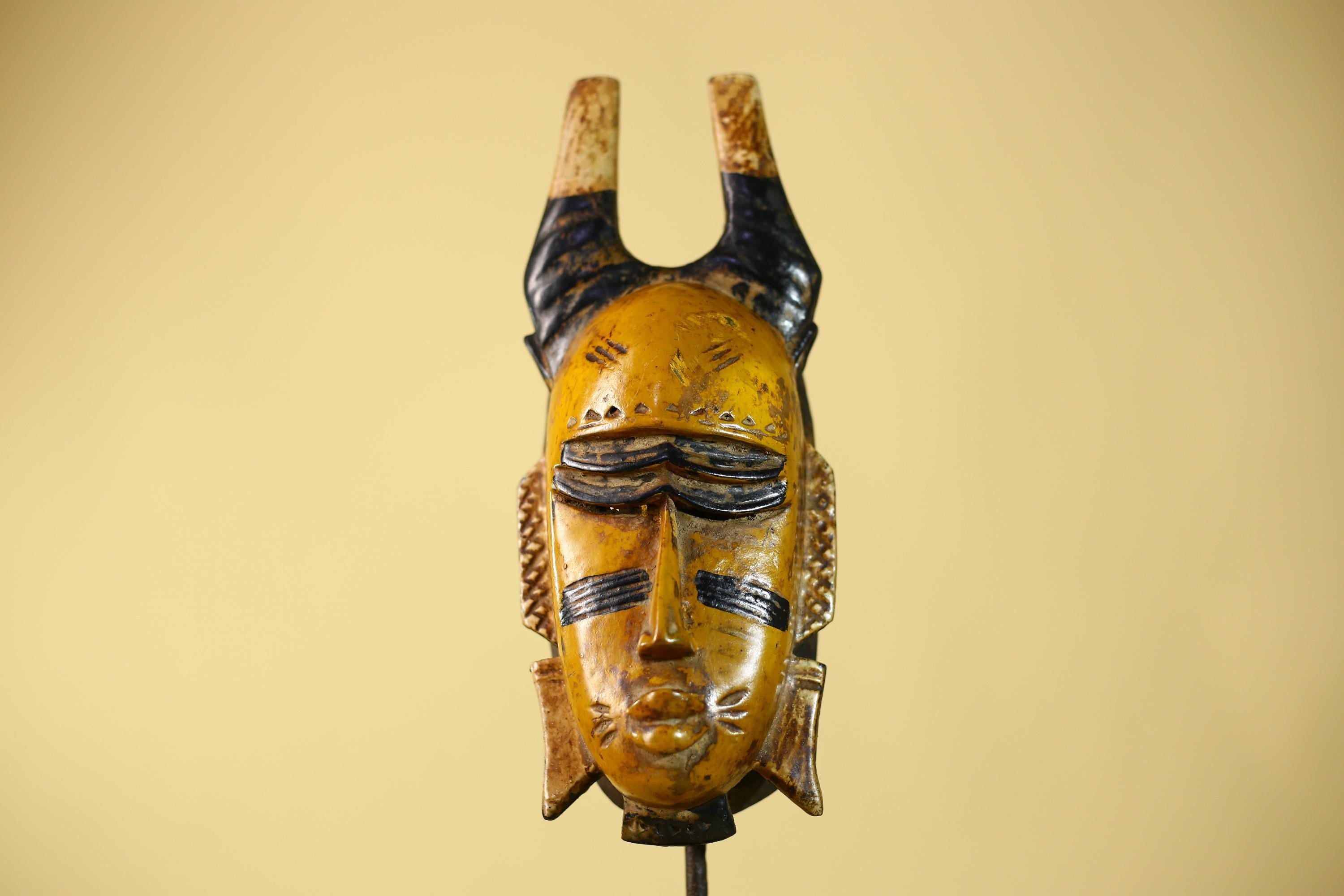 Handmade African Mask Baule Style Tribal Wall Art Hand Carved-G6123