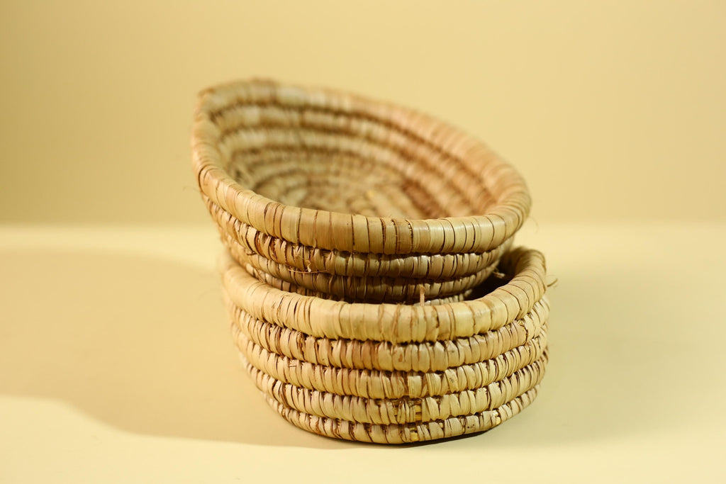 Handwoven African Lidded Basket, Natural Fiber Storage Basket, Tribal Decor-G6219