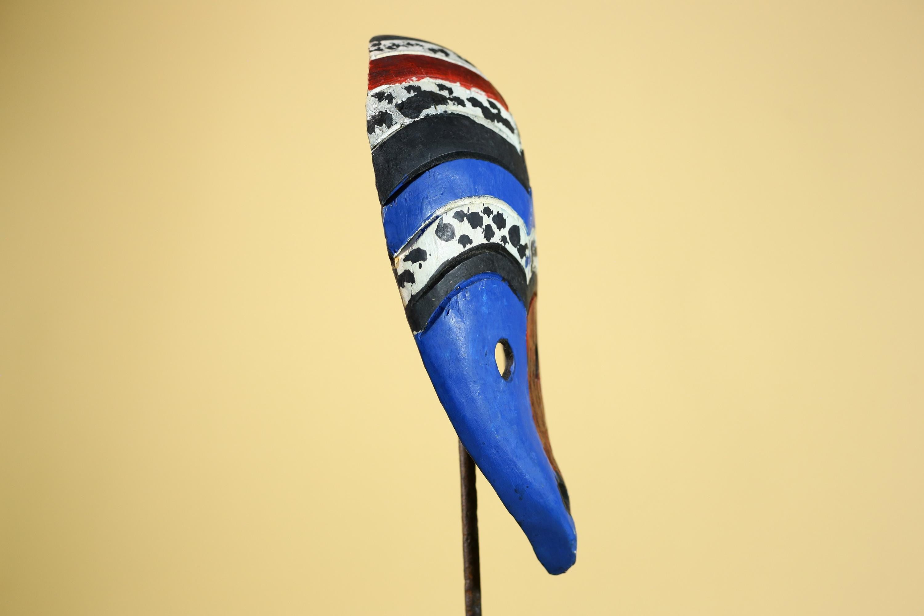 Hand Carved African Mask, Tribal Painted Face  Wall Art-G6220