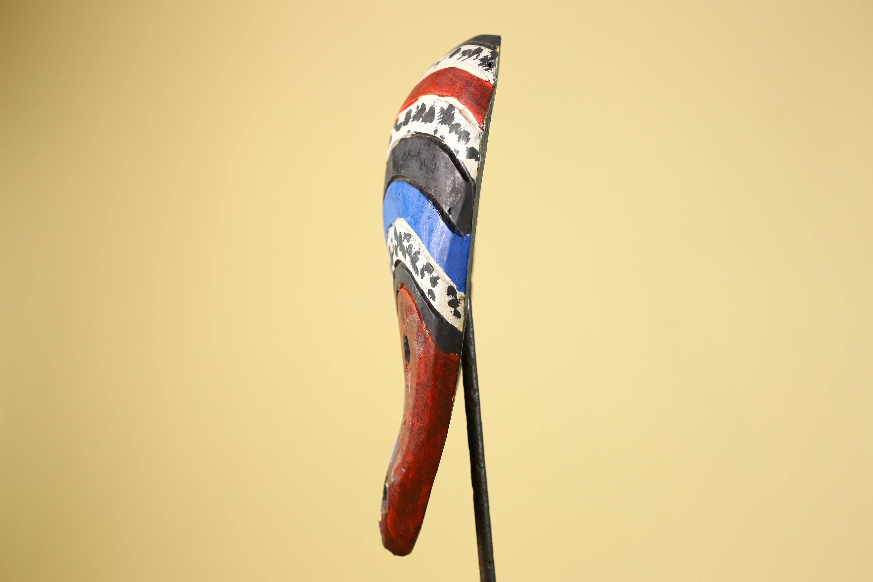 Hand Carved African Mask, Tribal Painted Face  Wall Art-G6220